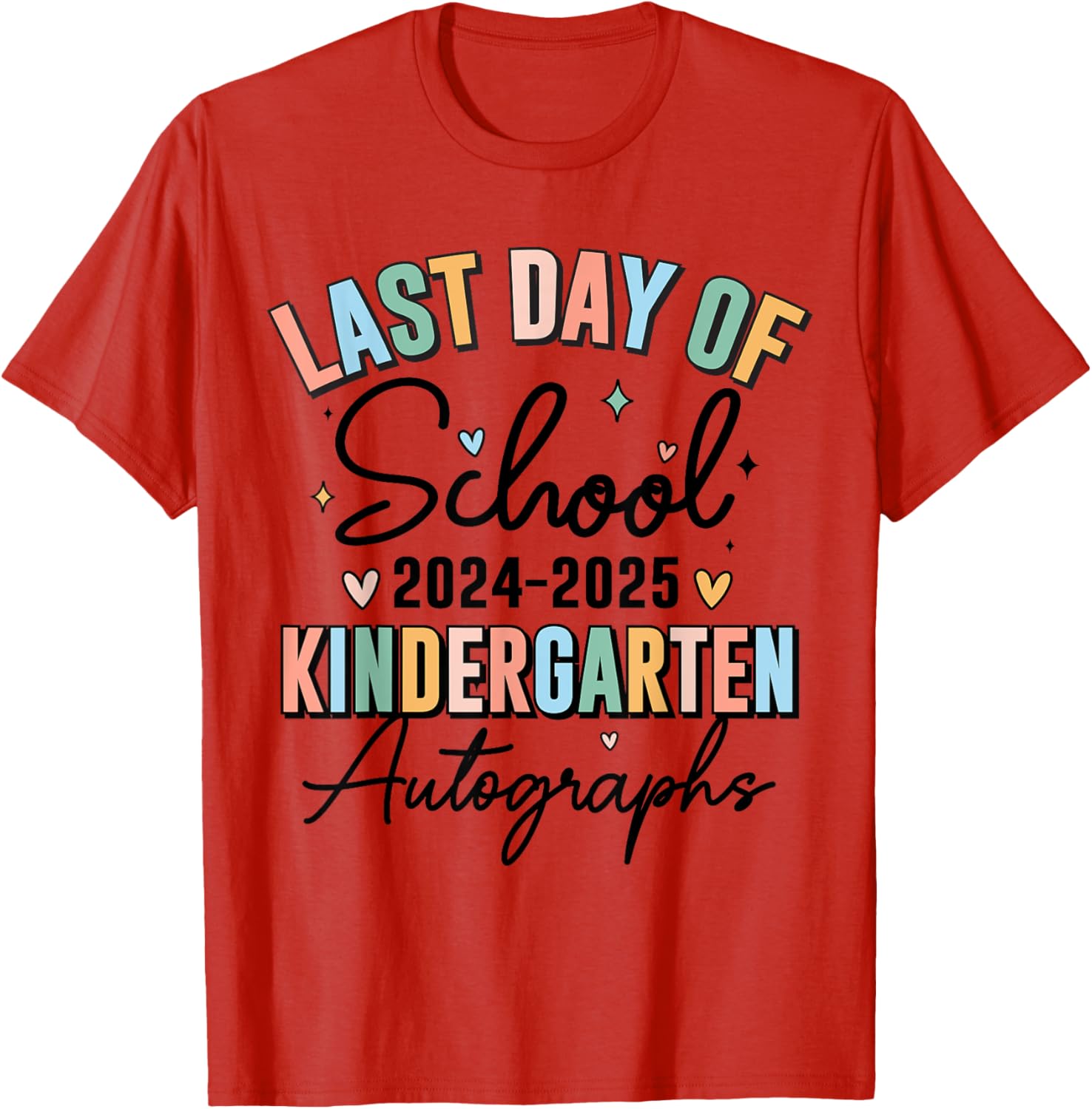 2024 Kindergarten Graduation T-Shirt for Boys and Girls with Autographs - 16