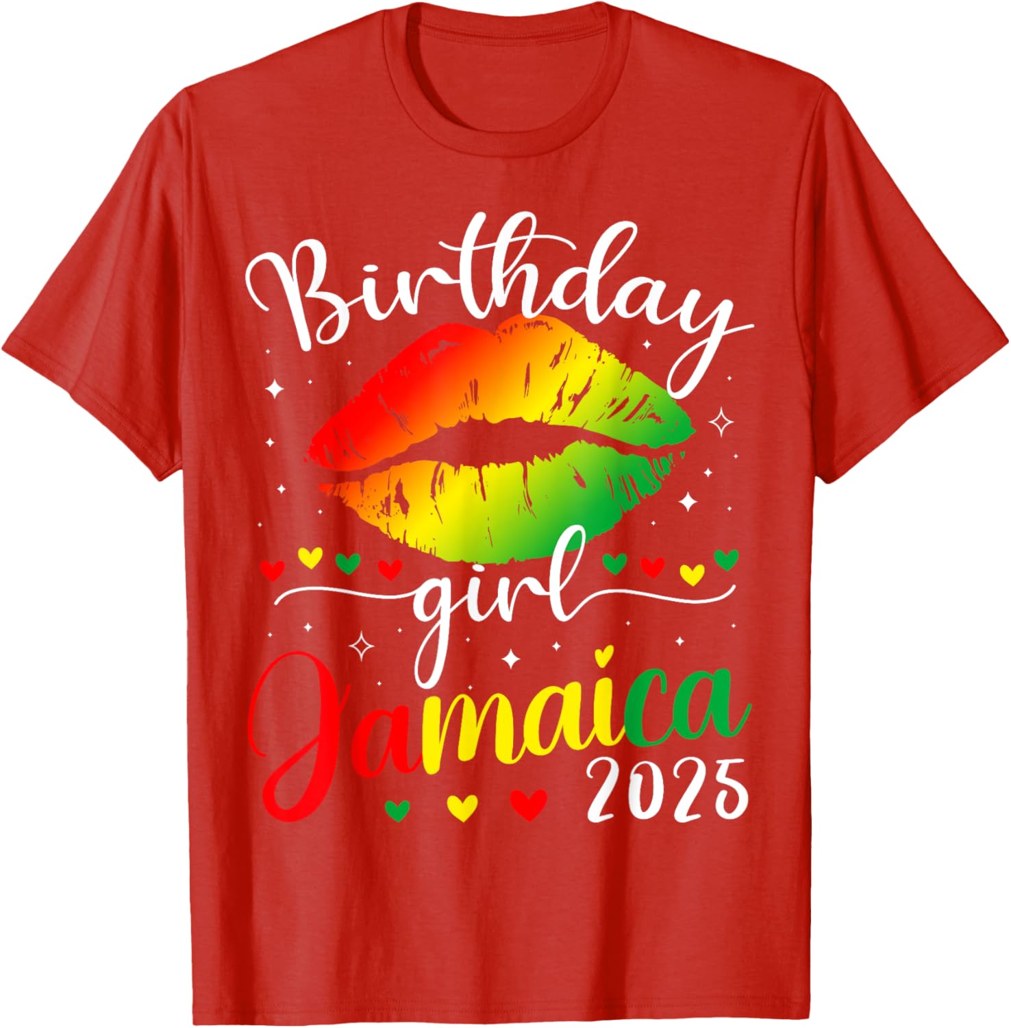 Jamaica 2025 Birthday Squad T-Shirt for Girls Fun Party Trip Outfit - 1