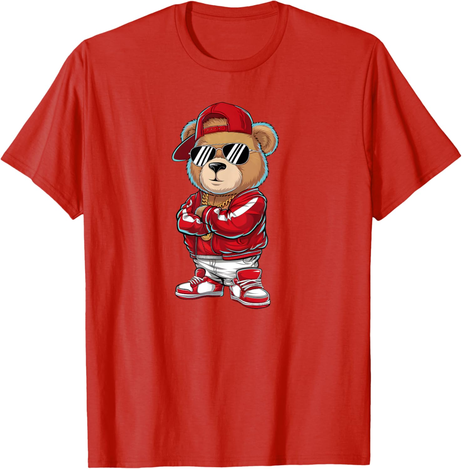 Funny Hip Hop Teddy Bear 90s Graffiti Art T-Shirt for Rap Lovers - 19