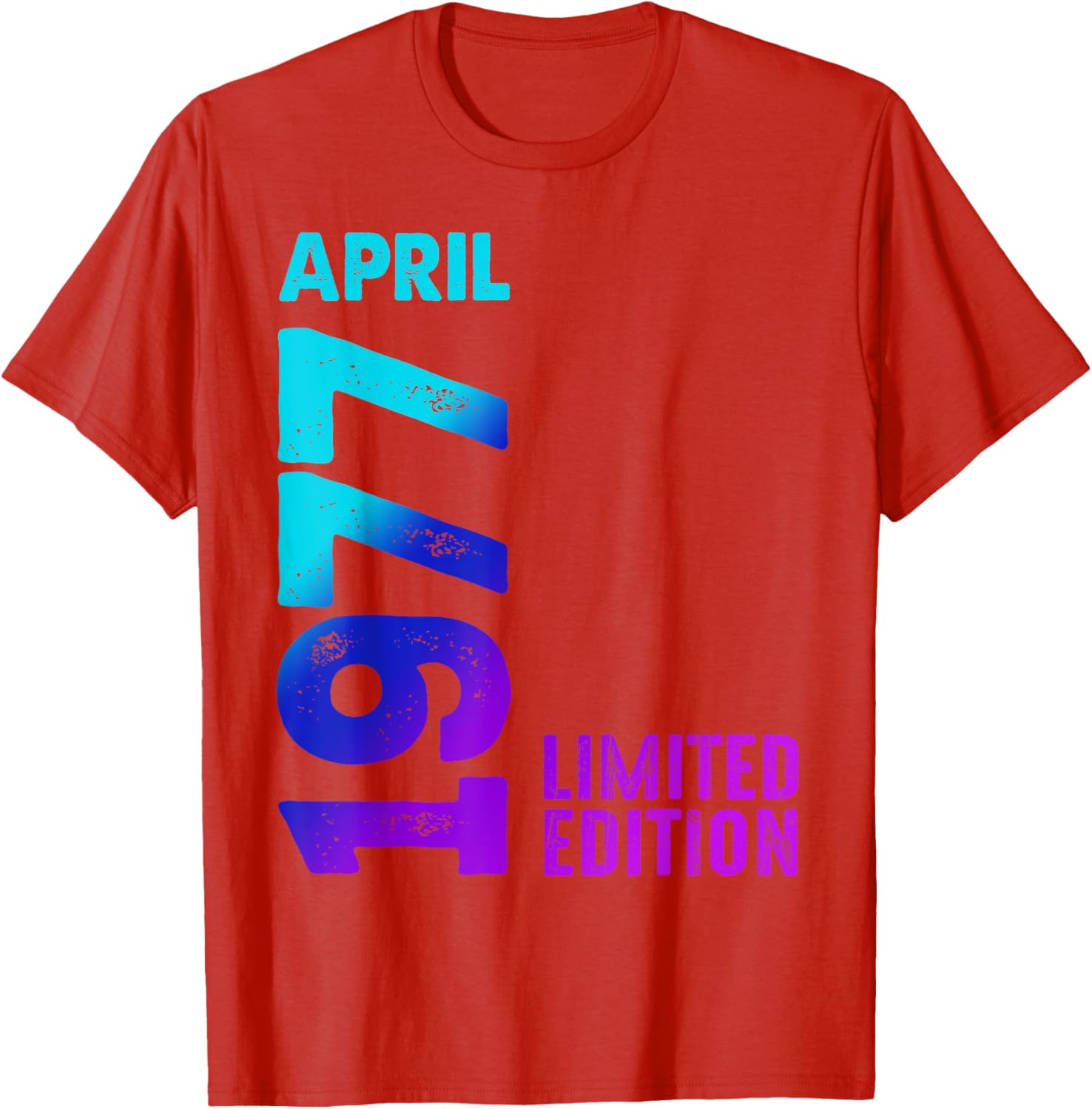 Vintage 1977 Retro T-Shirt Limited Edition Celebrate April Birthdays - 9