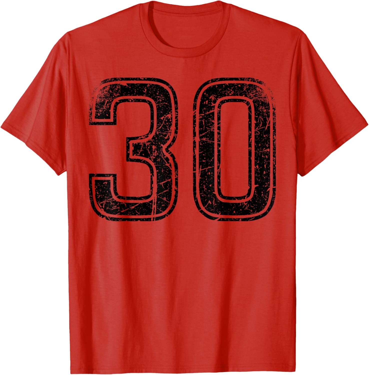Vintage Number 30 Sport Black T-Shirt for Trendy Casual Style - 2