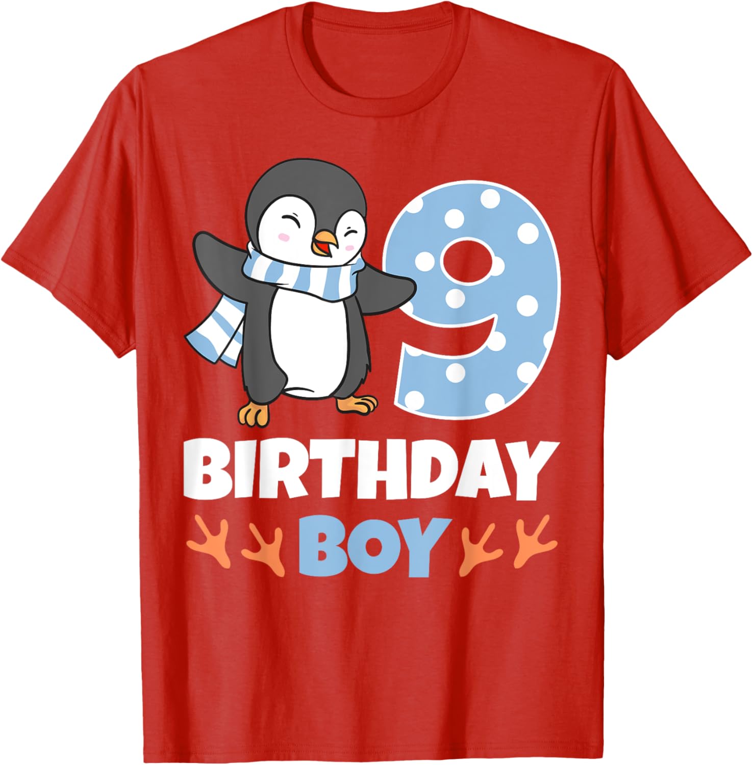 Penguin 9th Birthday Winter Theme T-Shirt for Boys Fun Celebration - 18