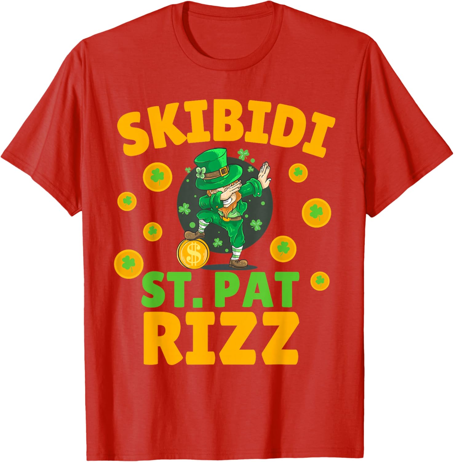Funny St Patrick's Day Irish Skibidi Rizz T-Shirt for Festive Style - 4