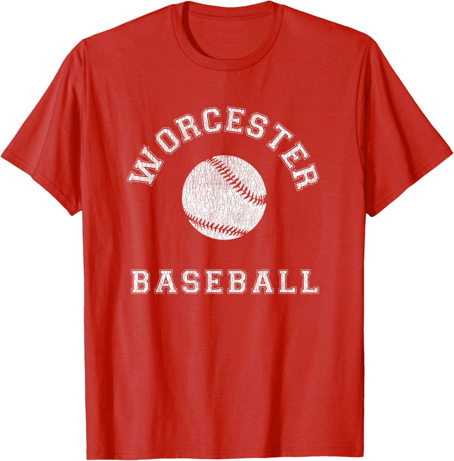 Worcester Baseball Distressed Retro Classic T-Shirt for Fans & Casual Wear - 22
