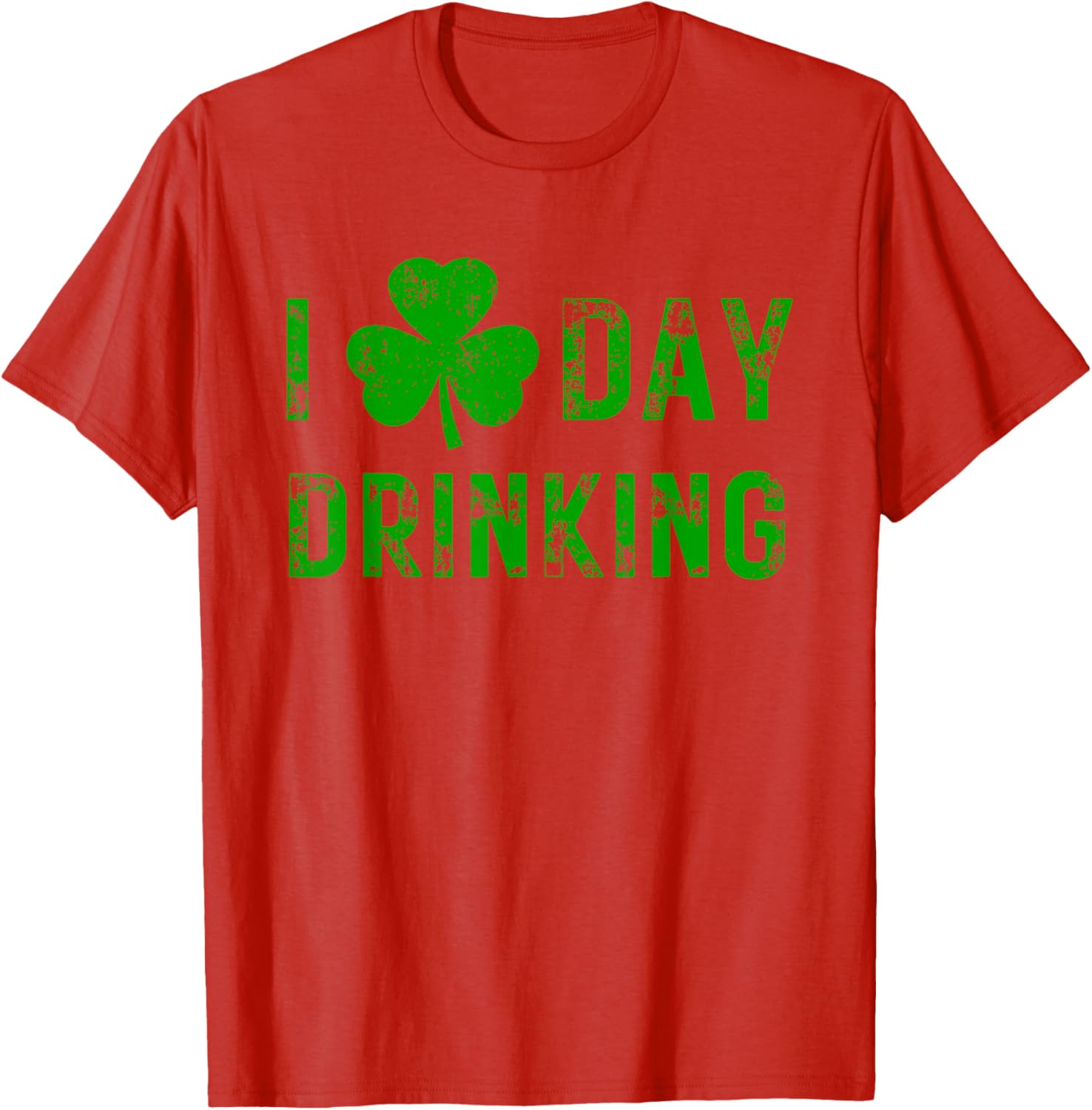 I Love Day Drinking Shamrock Heart St Paddy's Day T-Shirt for Fun Celebrations - 7