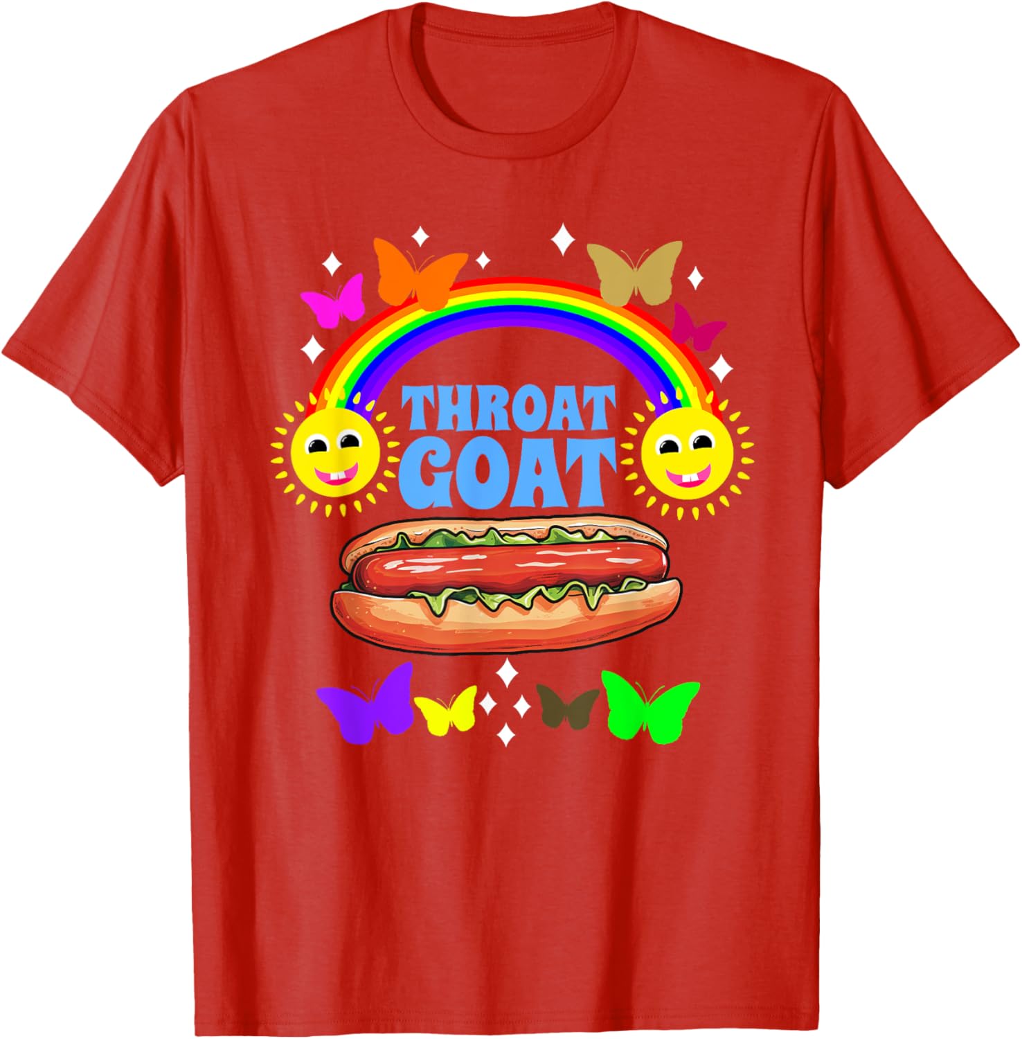 Throat Goat Funny Adult Humor T-Shirt with Sexual Innuendo Design - 8