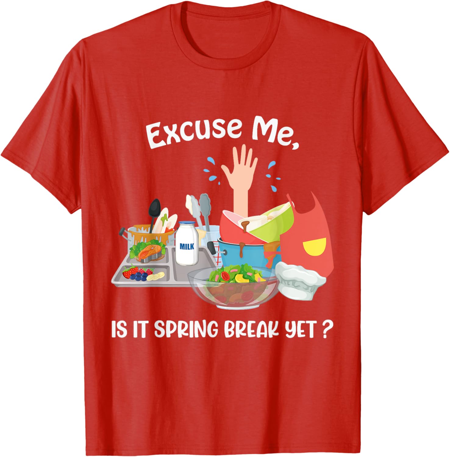 Funny Lunch Lady Life T-Shirt for Spring Break Enthusiasts - 13
