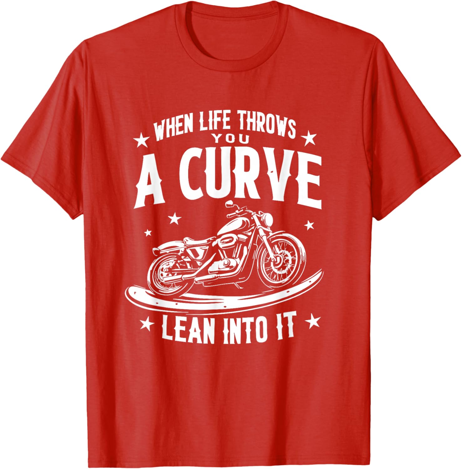 Biker Life Throws You A Curve T-Shirt for Men and Women - Cool Motorcycle Tee - 2