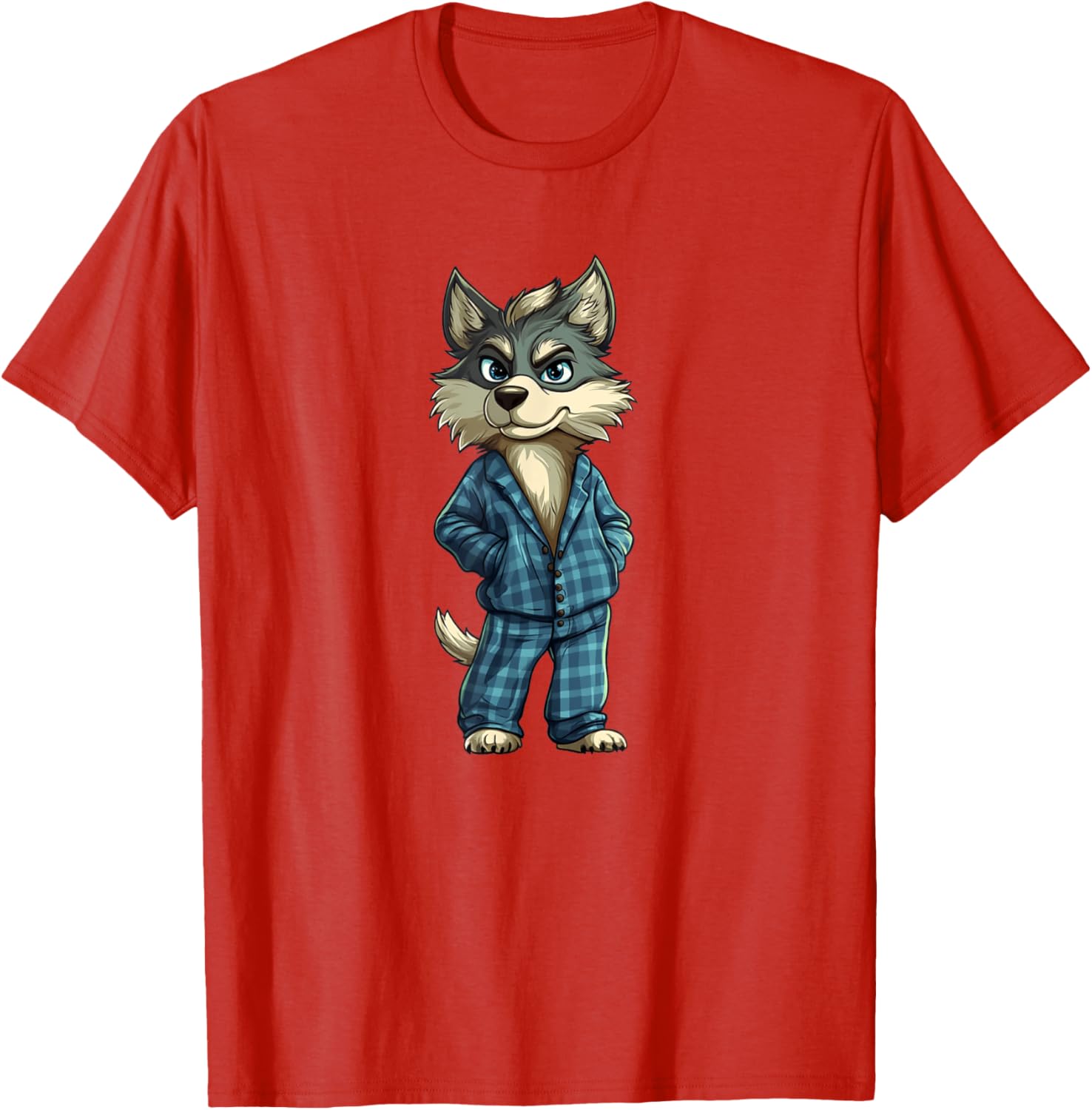 Funny Dreamy Wolf Pajama T-Shirt for Sleepy Boys and Girls - 9