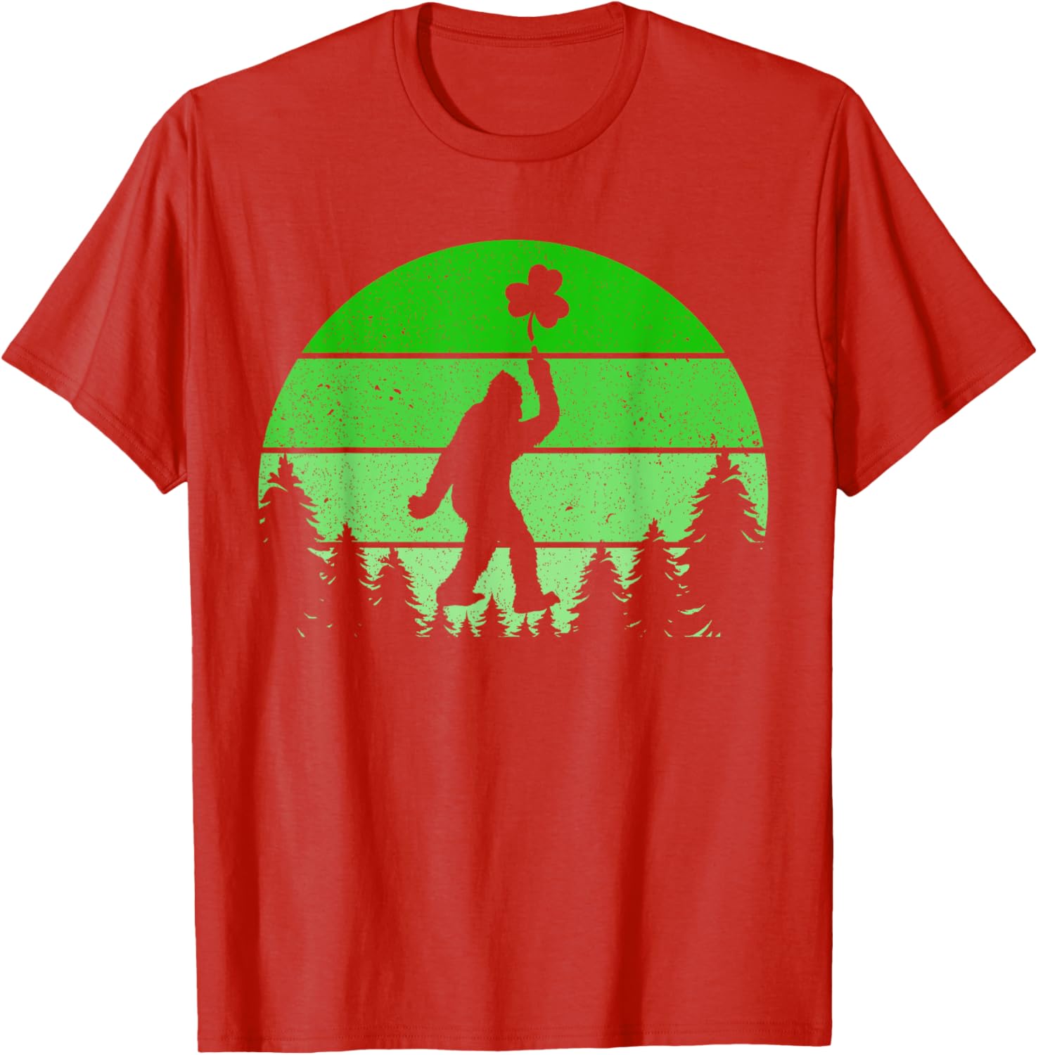 Bigfoot Sasquatch Shamrock T-Shirt for St Patricks Day Fun for All Ages - 4