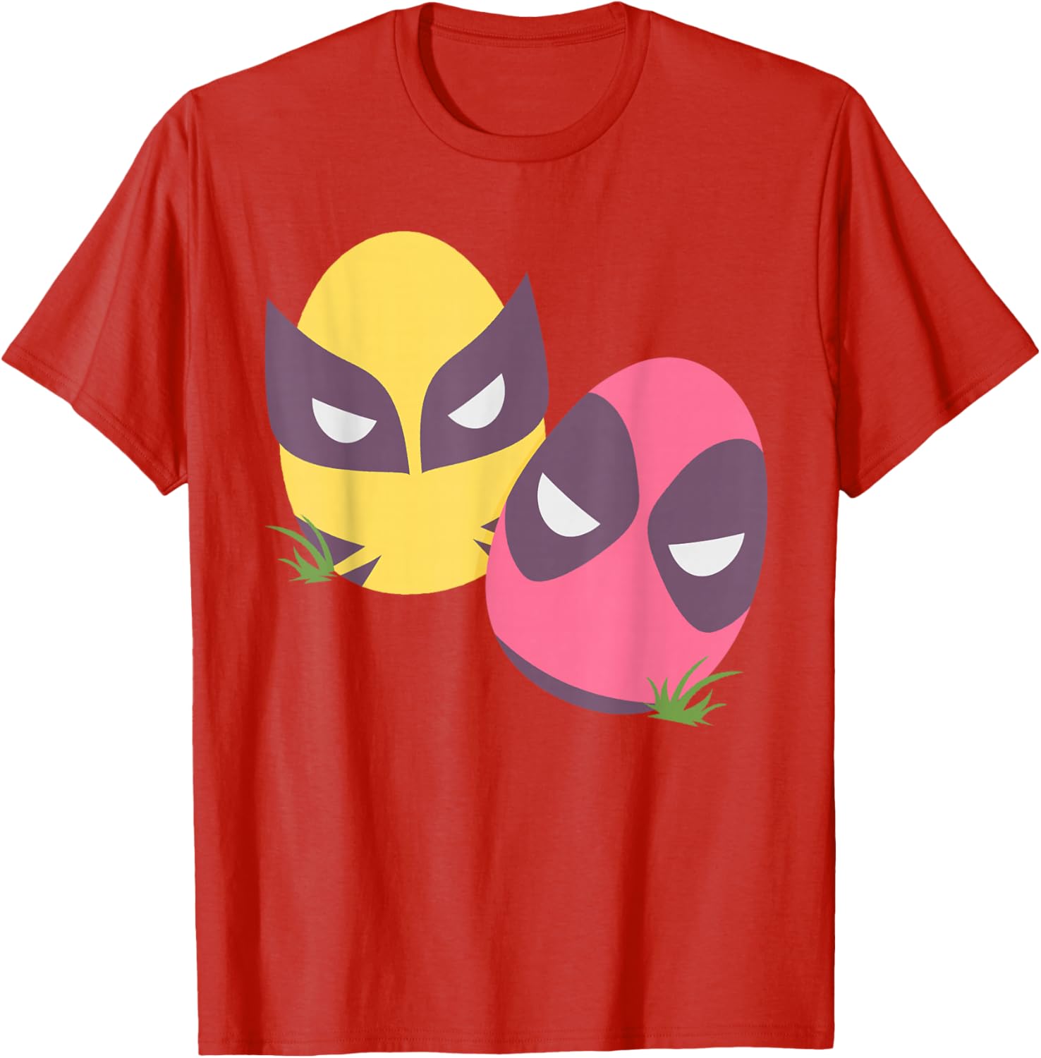 Marvel Deadpool and Wolverine Pastel Easter Eggs T-Shirt for Spring Fun - 14