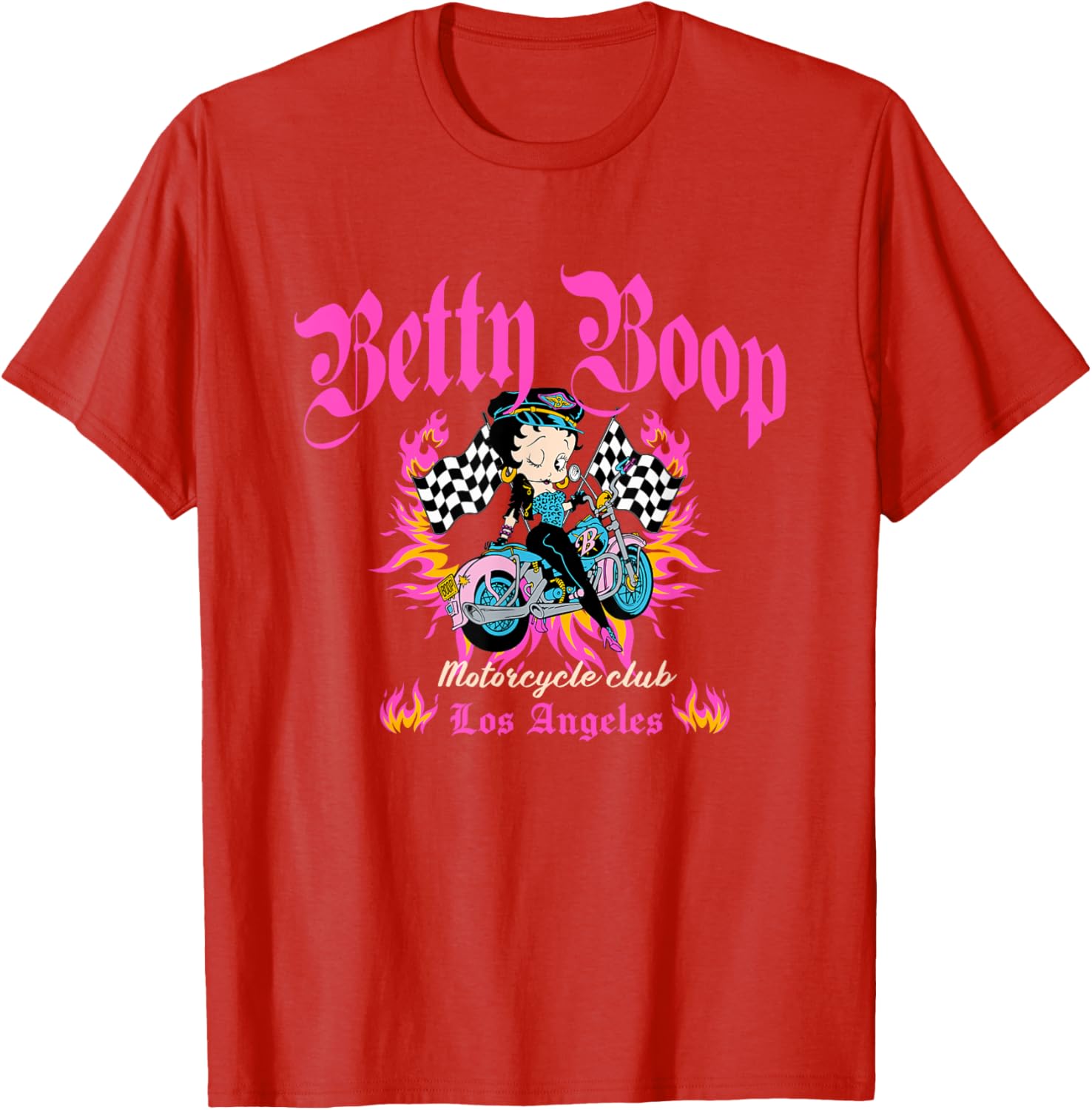 Betty Boop Born To Ride Motorcycle Club T-Shirt for Bike Lovers - 5