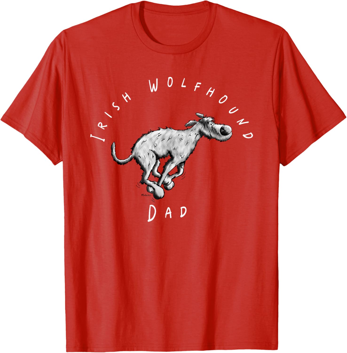 Irish Wolfhound Dad Fun Cartoon T-Shirt for Dog Lovers - Great Gift! - 26