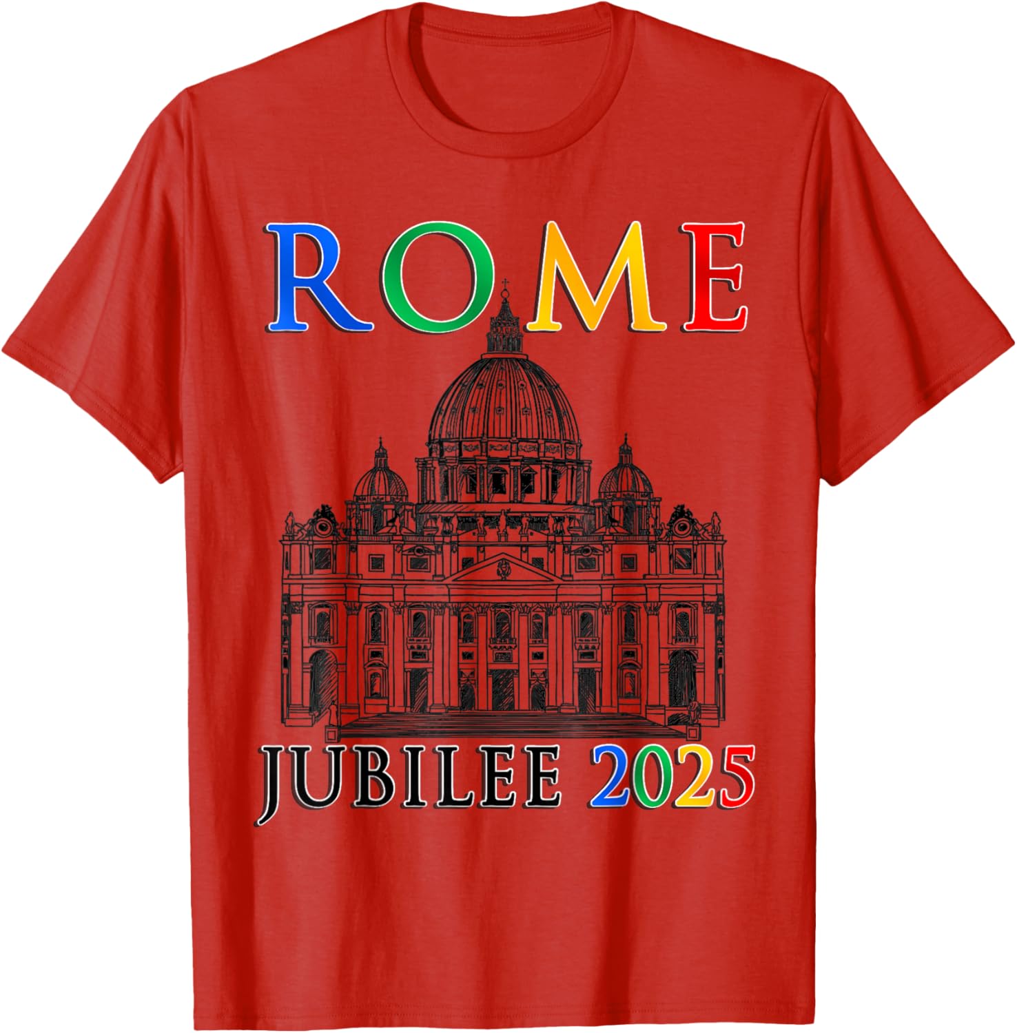 Rome Jubilee Pilgrims of Hope 2025 Vatican T-Shirt for Faithful Travelers - 1