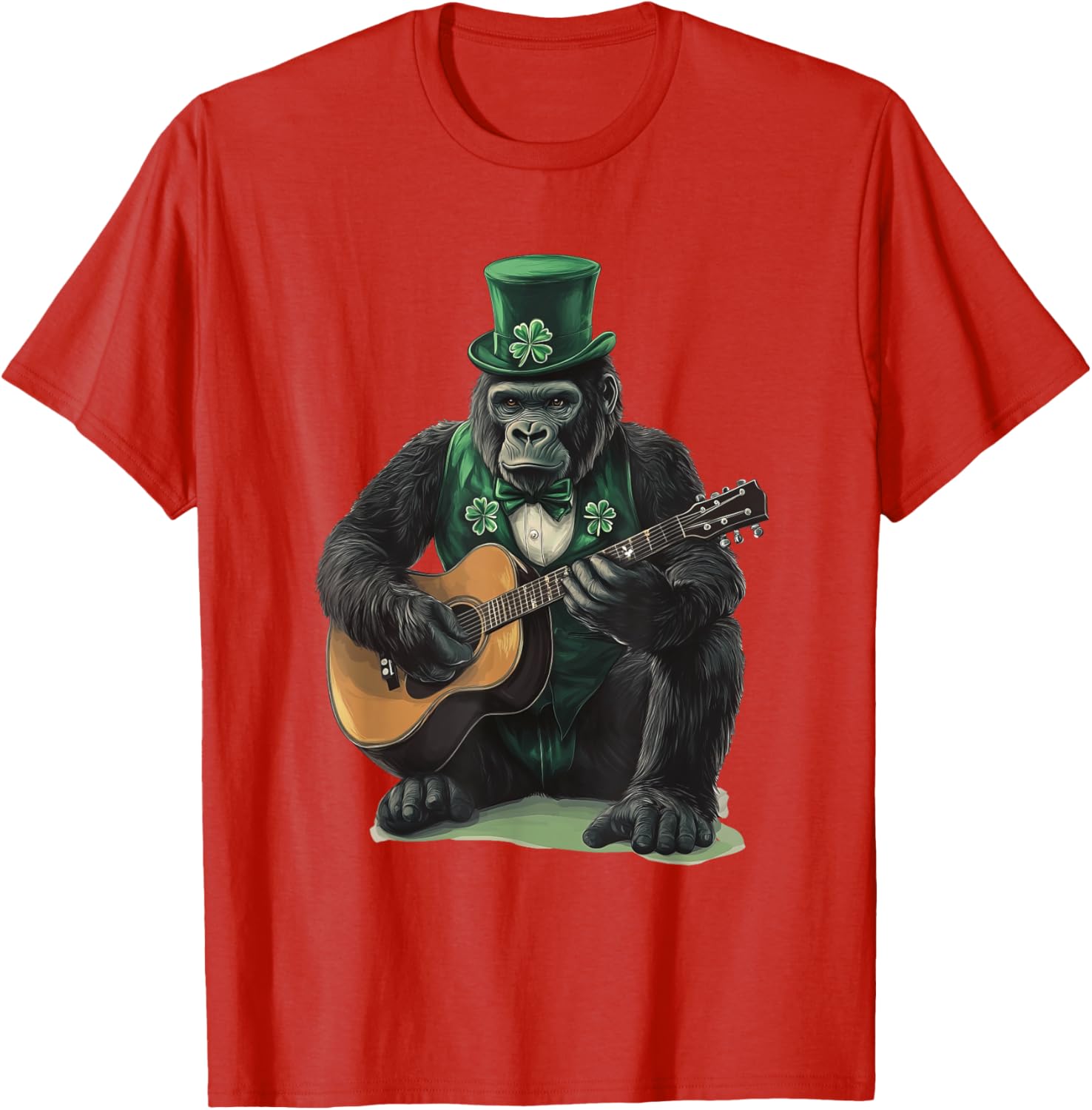 Saint Patrick's Day Gorilla T-Shirt Fun Style for Holiday Celebrations - 2