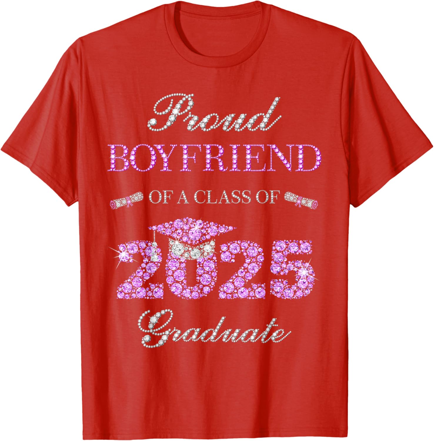 Proud Boyfriend of Class of 2025 Graduate T-Shirt for Celebrating Success - 16