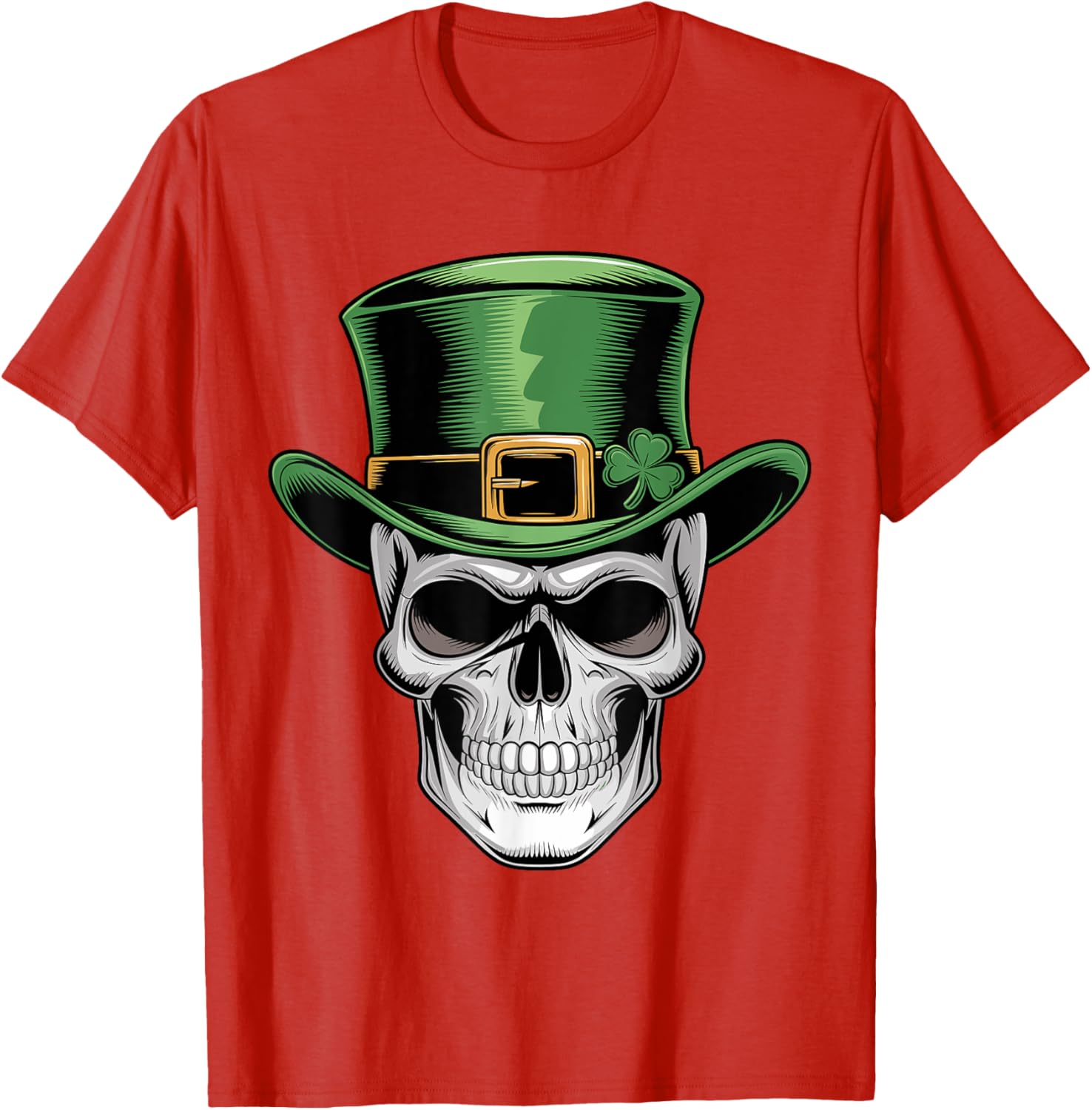 Skull St. Patrick's Day Irish Shamrock T-Shirt for Lucky Celebrations - 1