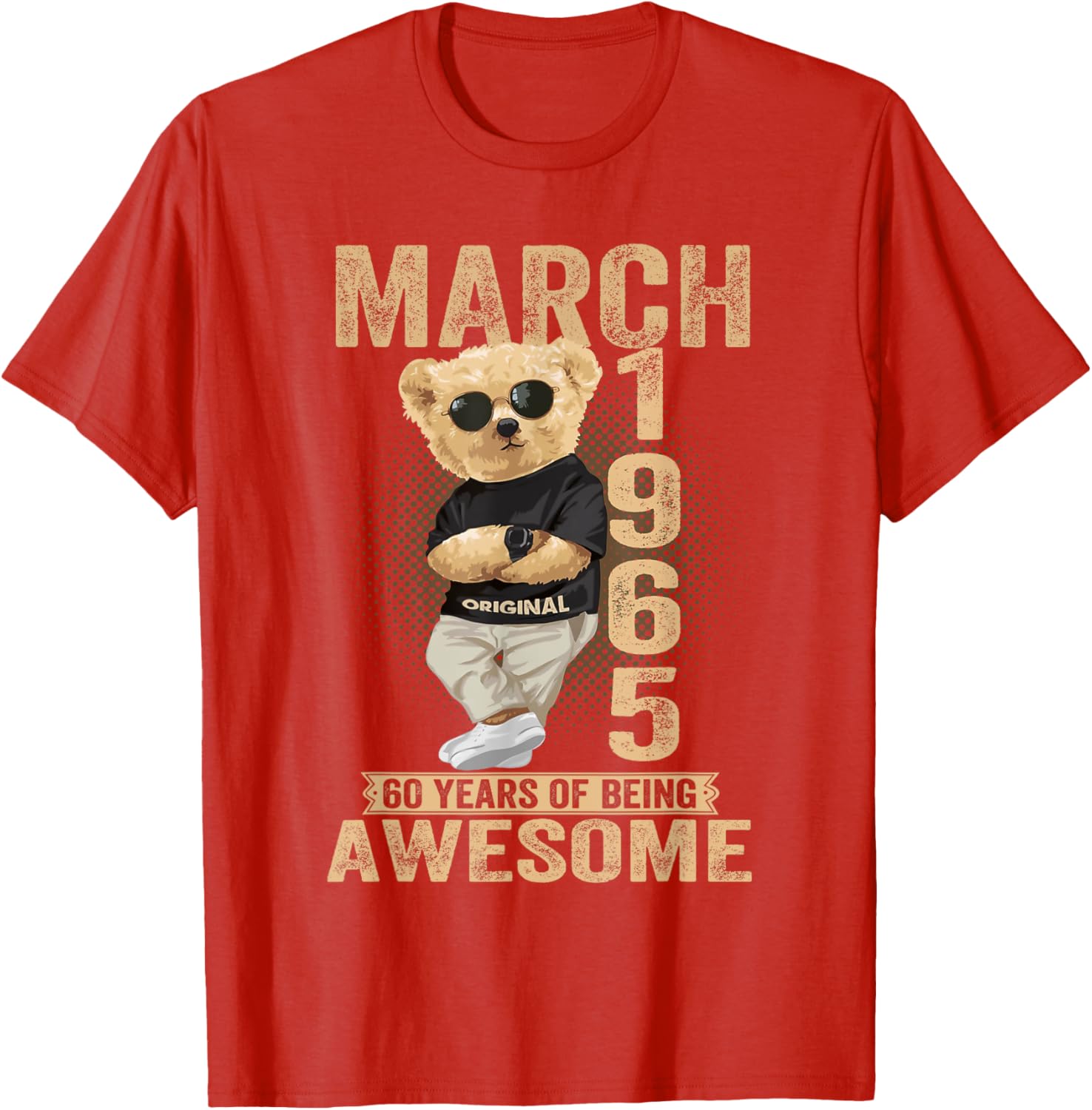 60th Birthday Teddy Bear T-Shirt for Men and Women Born in 1964 - 18