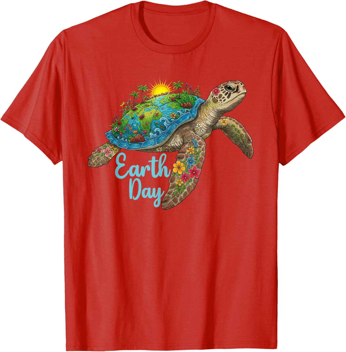 Save the Earth Sea Turtle T-Shirt for Men and Women Earth Day Gift - 7