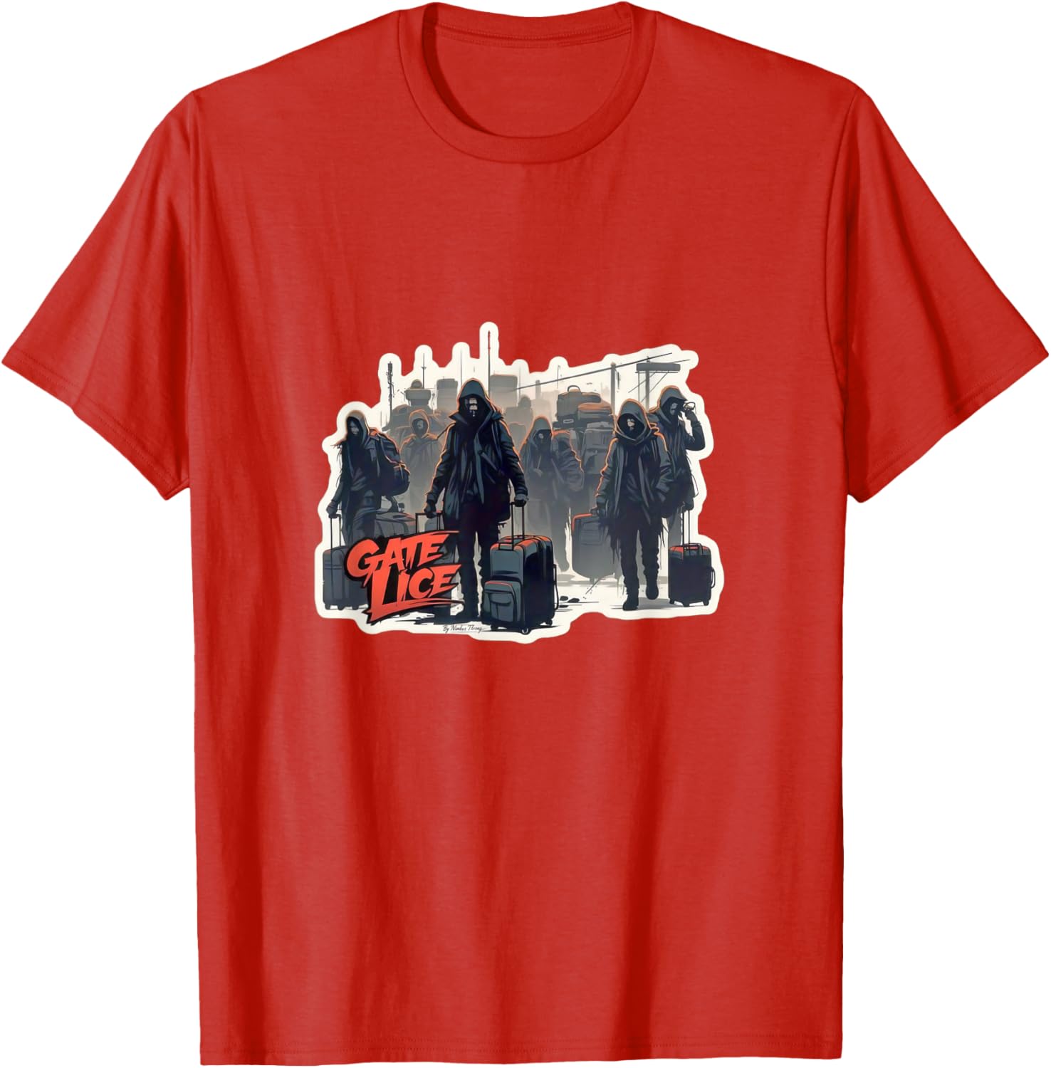 Funny Zombie Apocalypse T-Shirt for Airport Lovers and Lice Crowds - 10