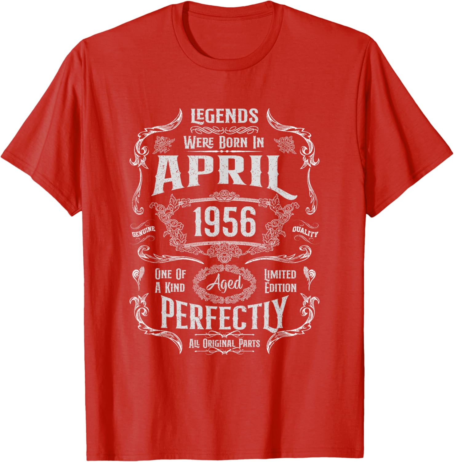 Vintage 69th Birthday Legends April 1956 T-Shirt for Memorable Celebrations - 3