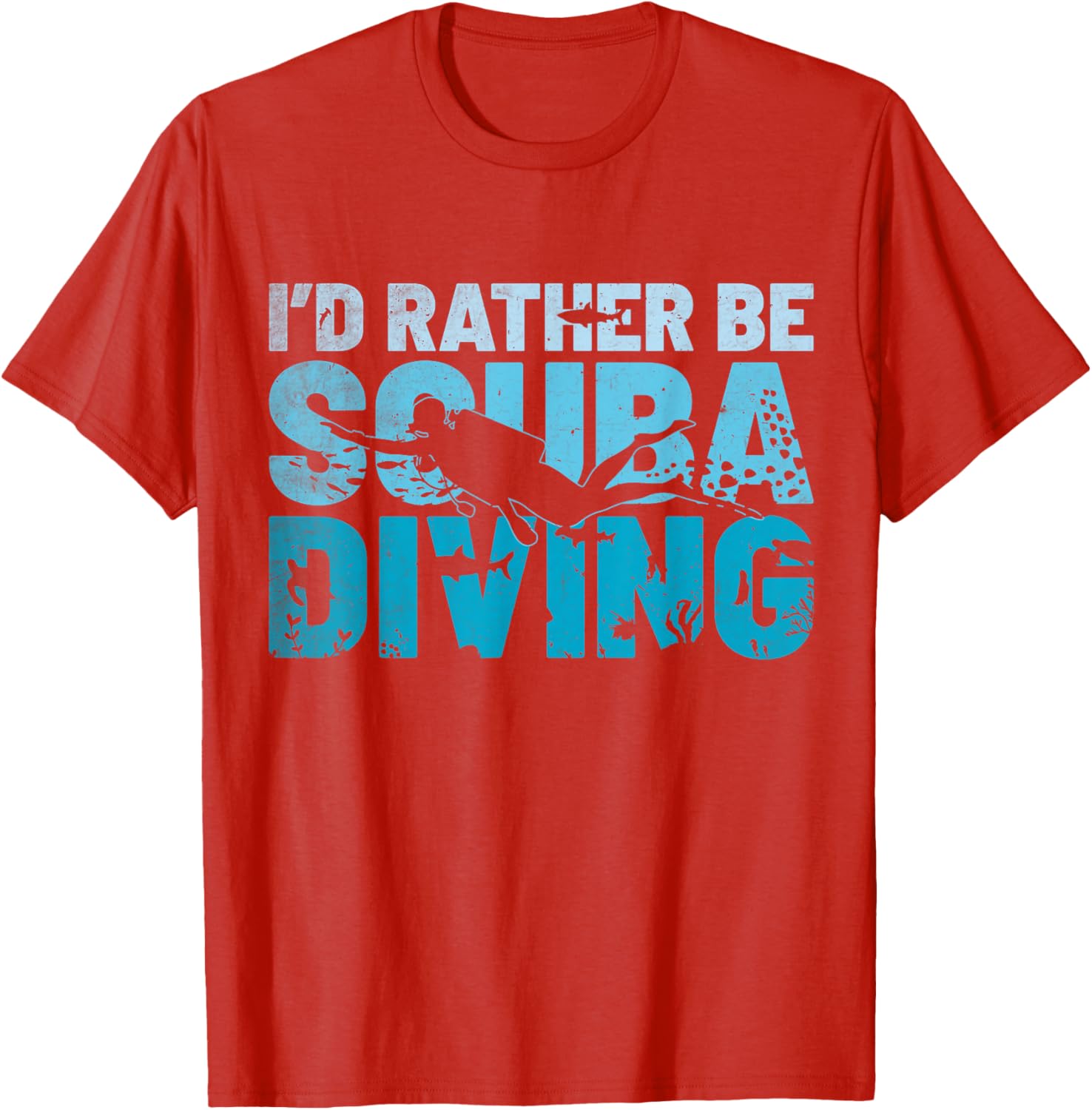 I'd Rather Be Scuba Diving T-Shirt for Ocean Instructors and Divers - 12