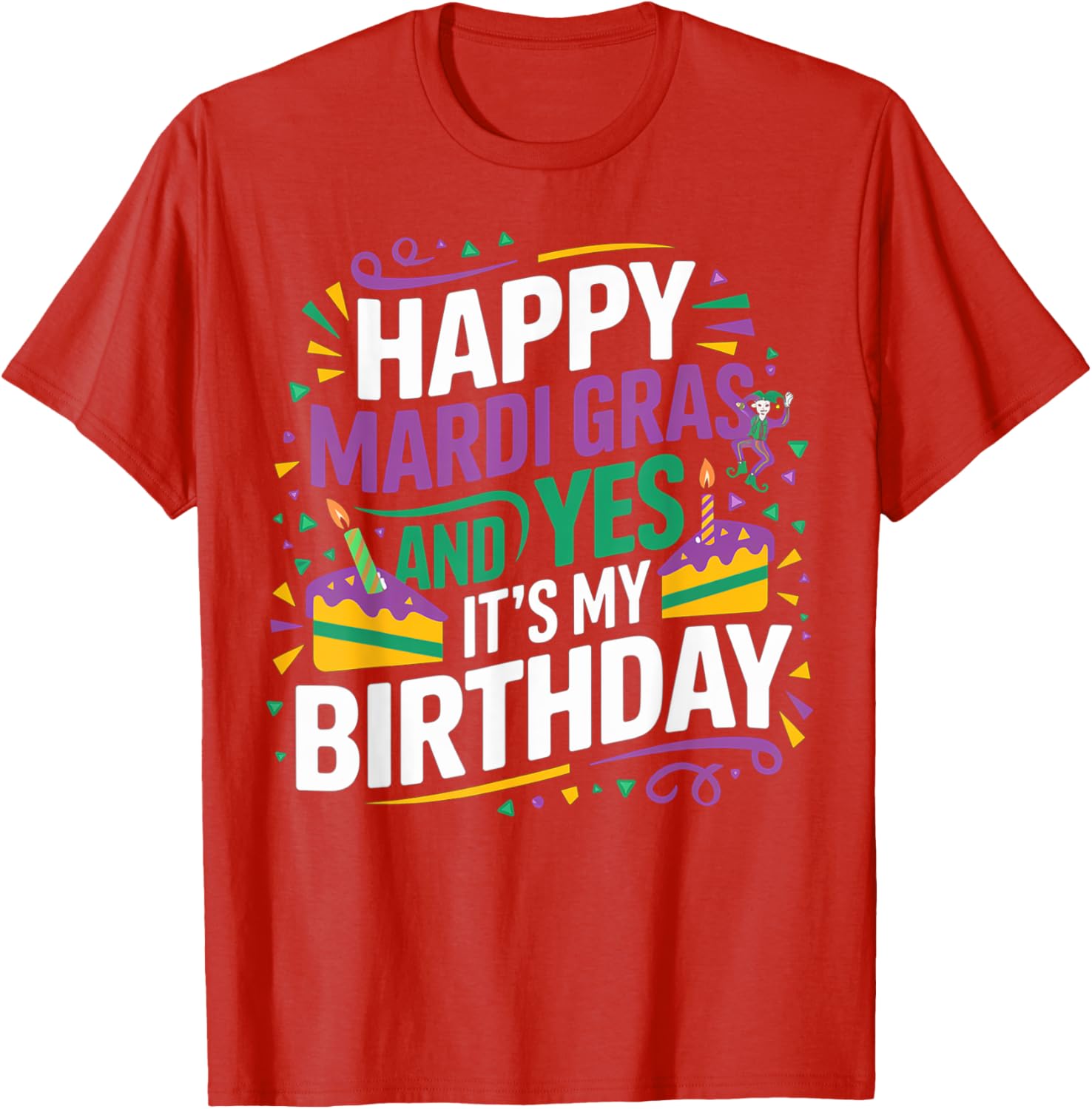 Happy Mardi Gras Birthday Party T-Shirt for Festive Celebrations - 10