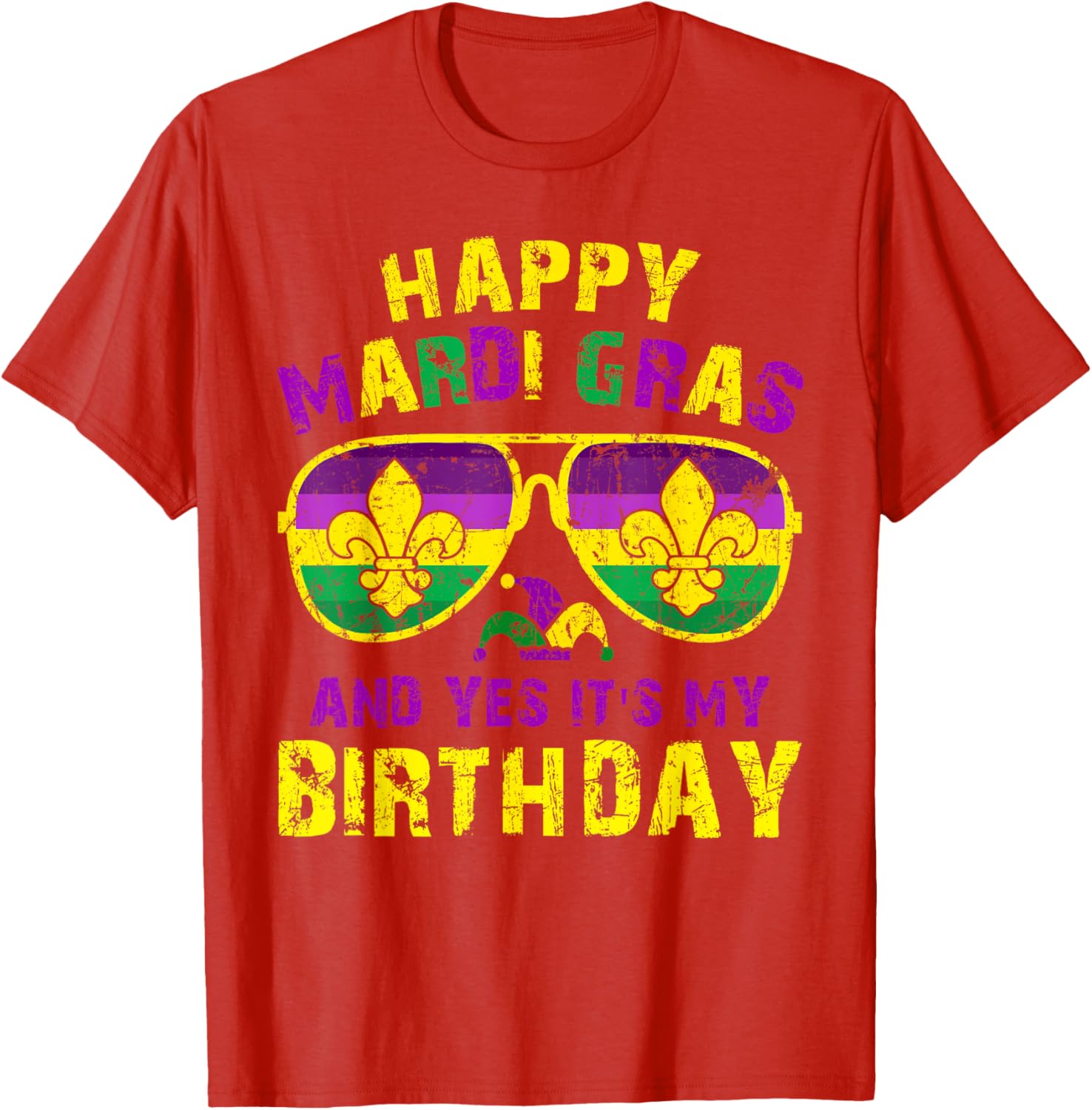Happy Mardi Gras Birthday T-Shirt for Men, Women, and Kids Celebration - 2
