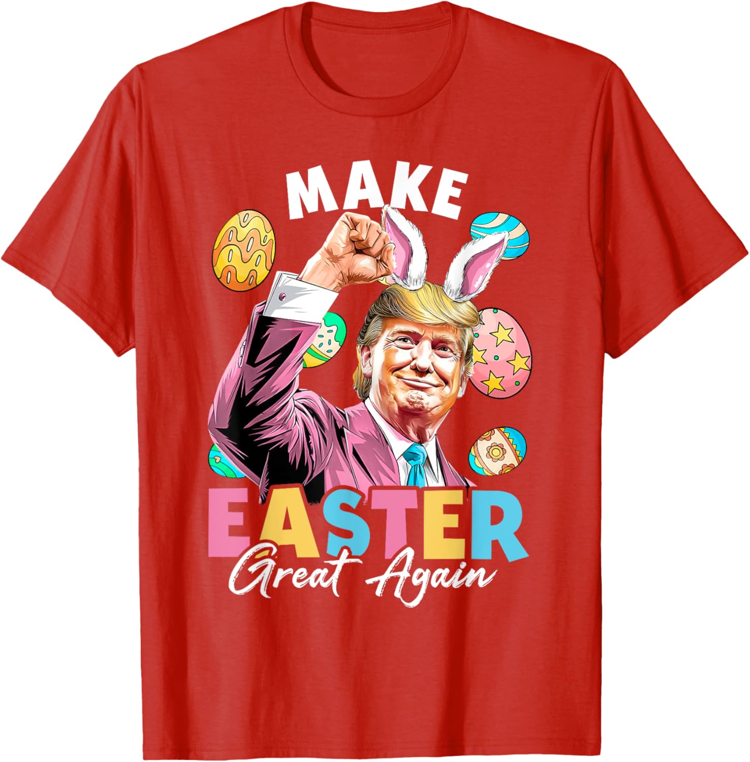 Funny Trump Easter Bunny Hunt T-Shirt for Holiday Fun and Laughter - 4
