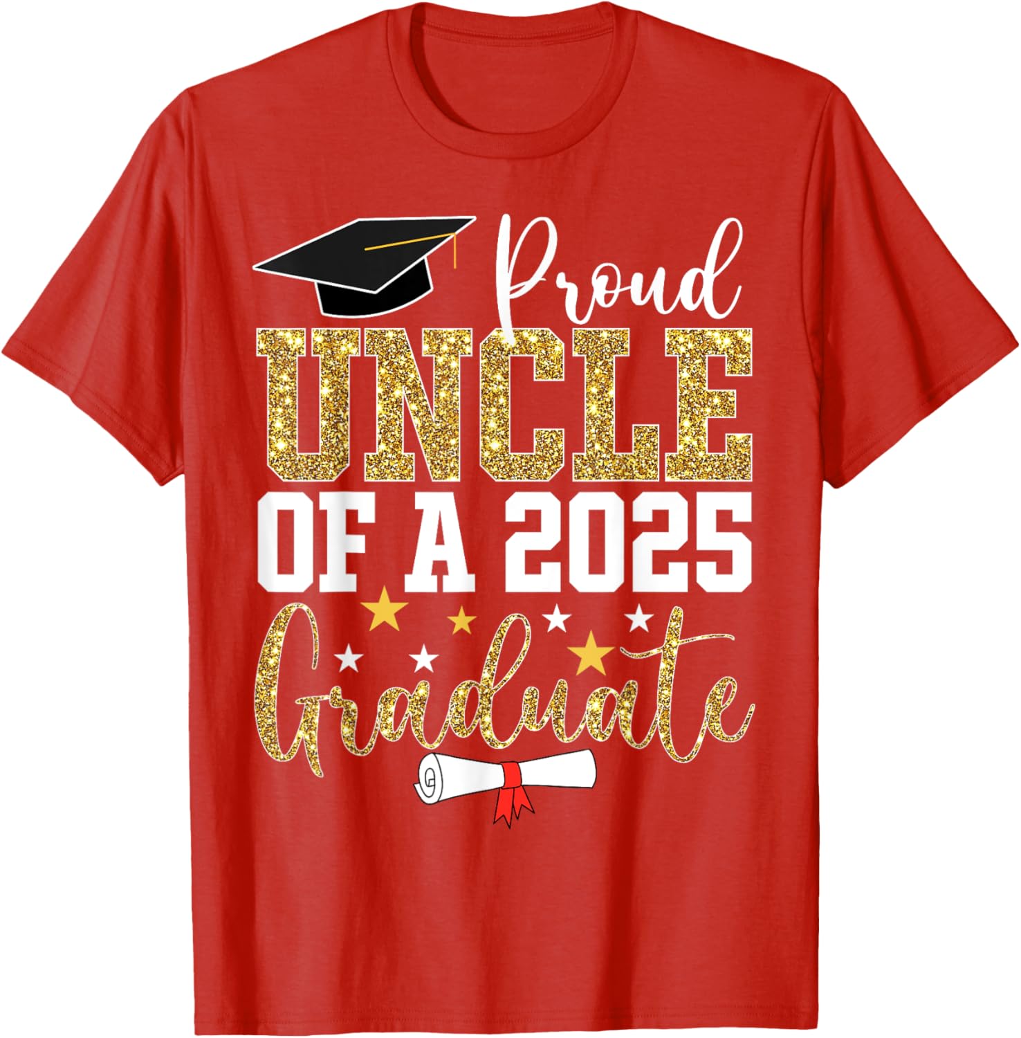Proud Uncle of 2025 Graduate T-Shirt Perfect Graduation Gift - 3