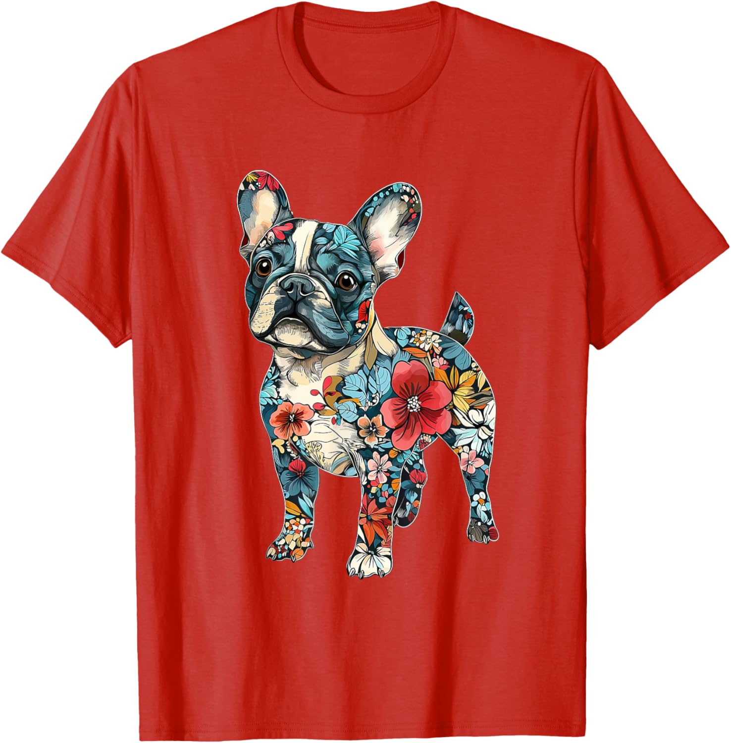 Cute French Bulldog Flower T-Shirt for Men, Women, Girls, and Kids - 11