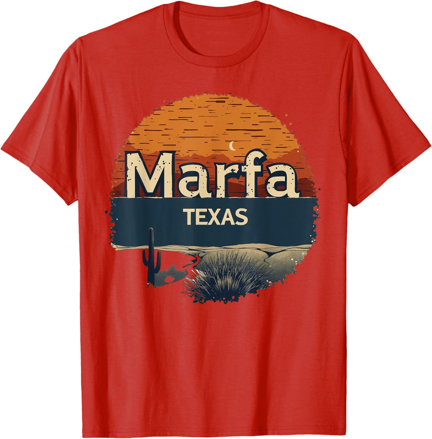Marfa Texas Desert Sunset Graphic Tee - Stylish Casual Wear for All - 1