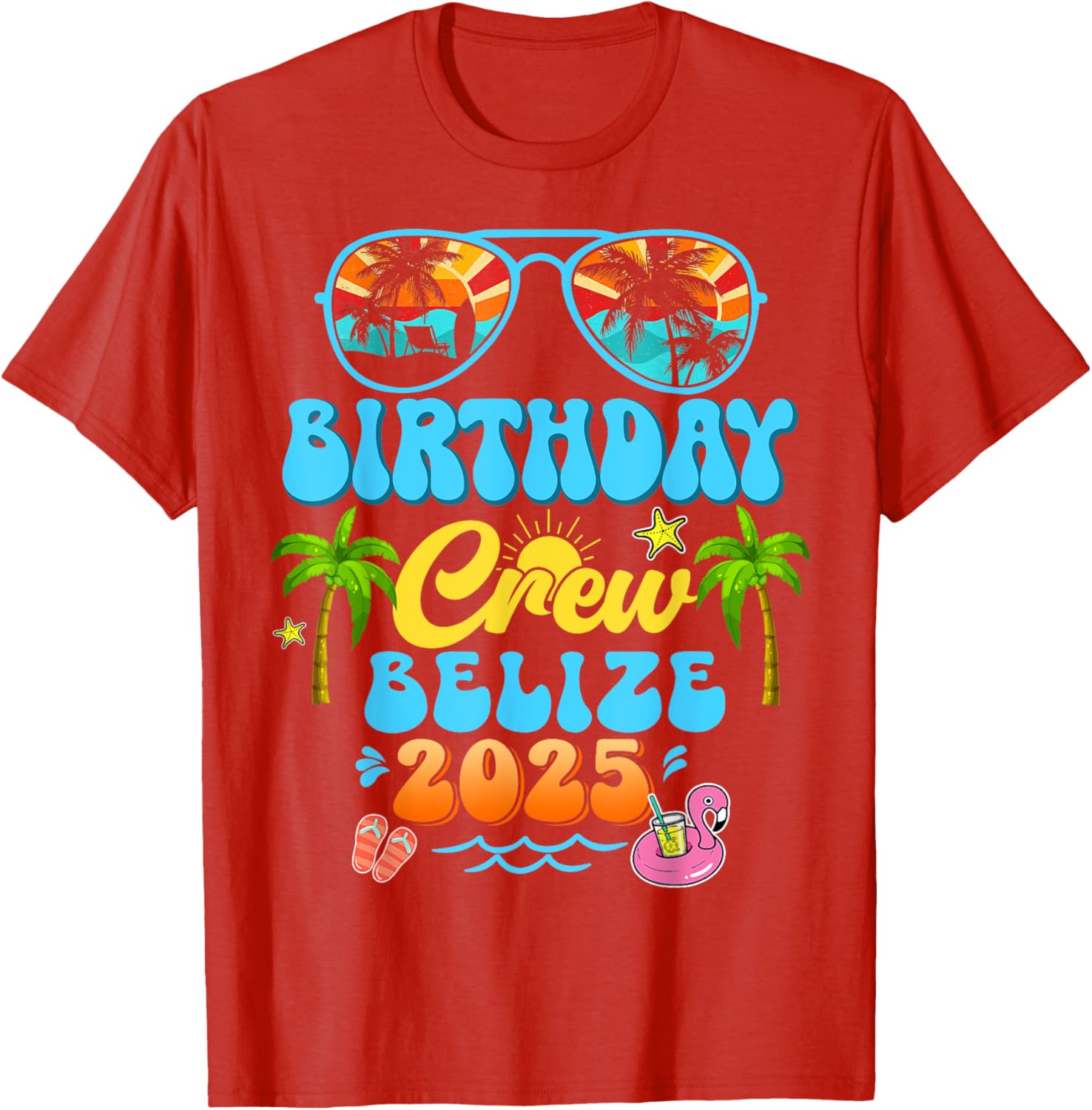 Belize Birthday Crew Summer Vacation Cruise T-Shirt for Fun Group Trips - 13