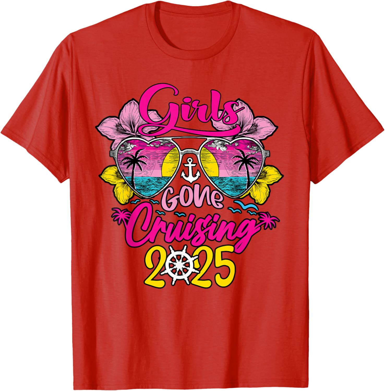 Girls Gone Cruising 2025 Funny Besties T-Shirt for Vacation Fun - 5