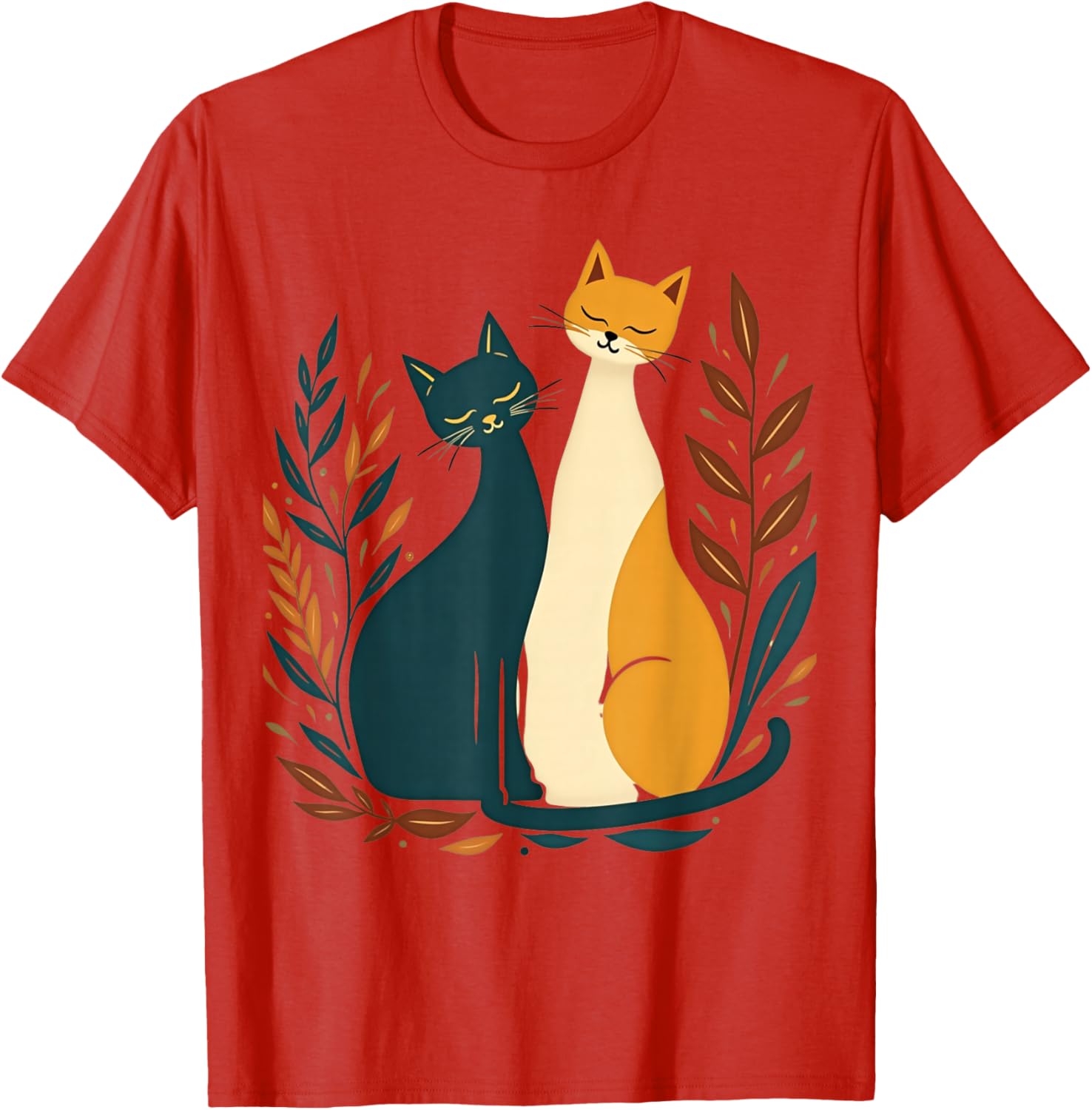 Vintage Mid-Century Modern Cat T-Shirt 50s 60s Retro Style Apparel - 3