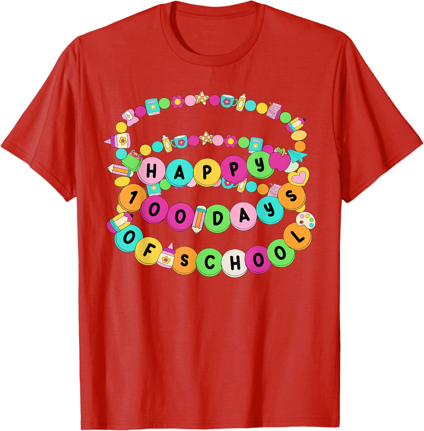 Happy 100 Days School Fun T-Shirt for Teachers and Students - 29