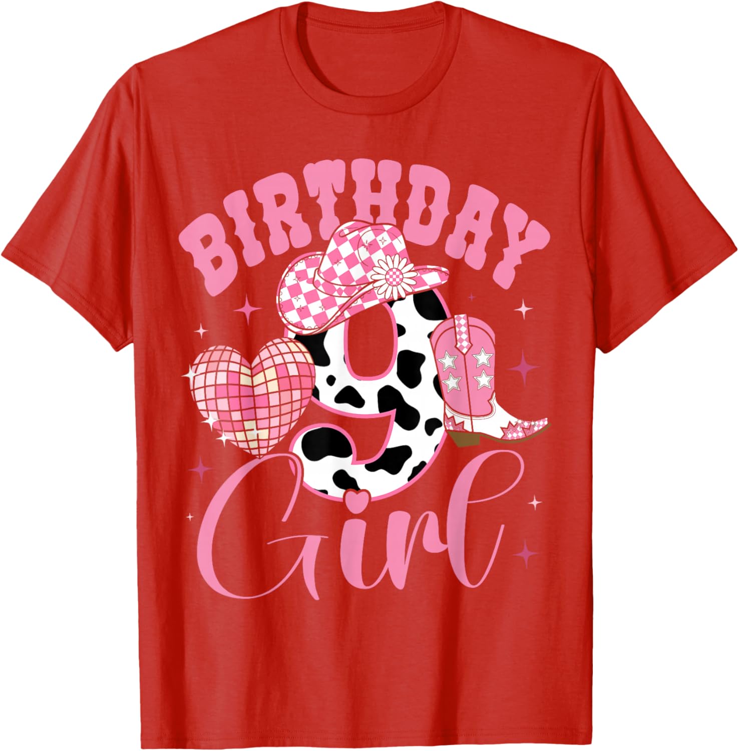 Happy 9th Birthday Cowgirl Tee Stylish Rodeo Outfit for Girls - 14