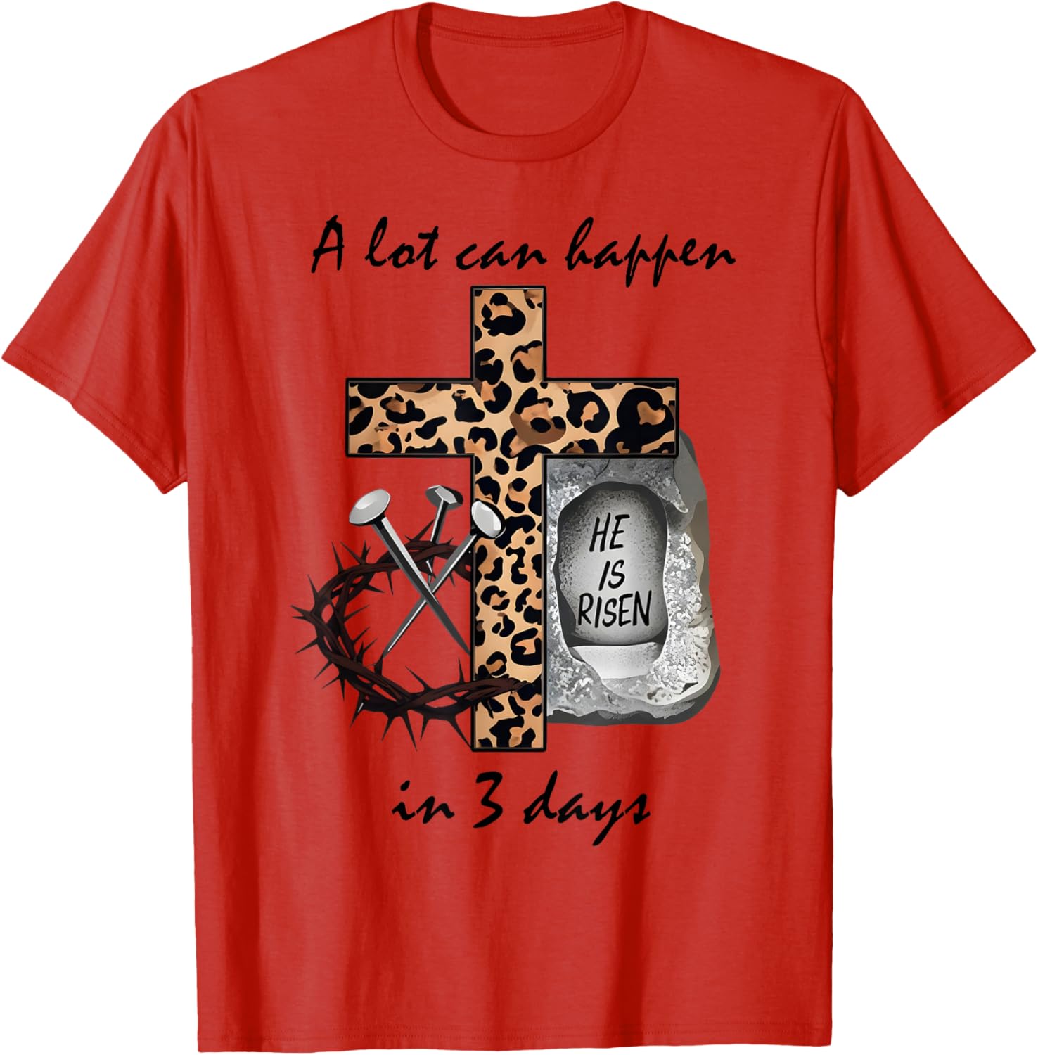 Inspirational 3 Days Christian Easter Cross T-Shirt for Faithful Celebration - 5