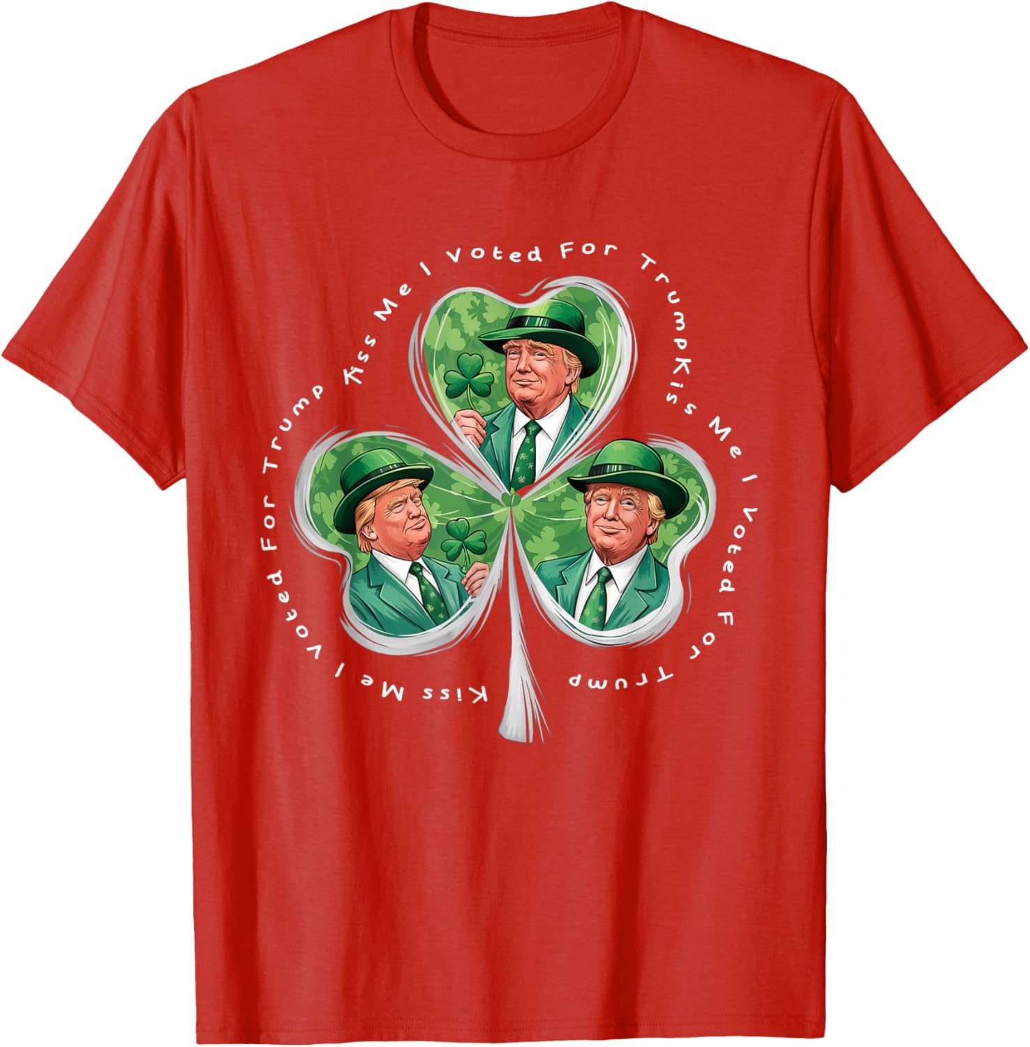 Funny Trump St Patrick's Day 2025 T-Shirt - Kiss Me I Voted For Trump - 4