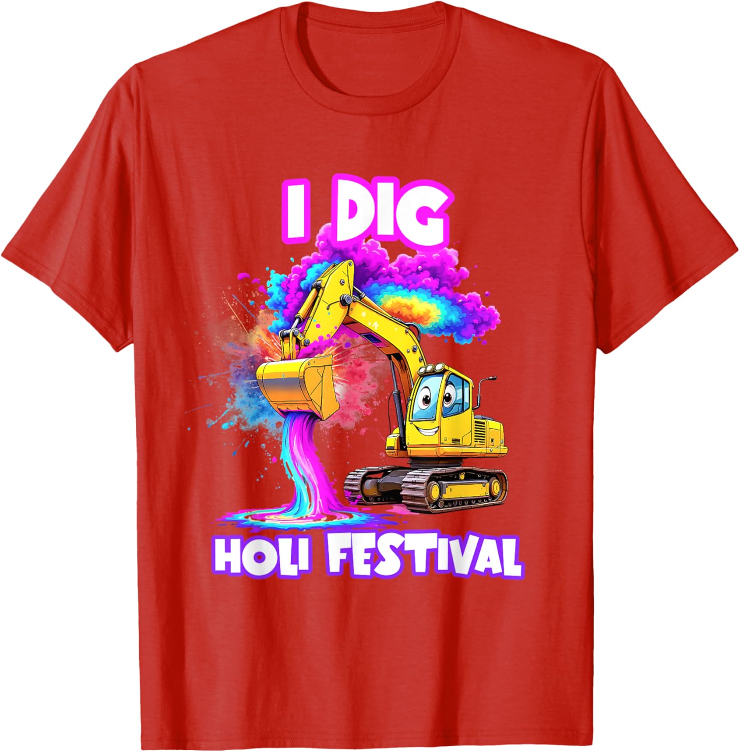 I Dig Holi Festival T-Shirt for Kids Boys Toddlers Celebrating India - 21