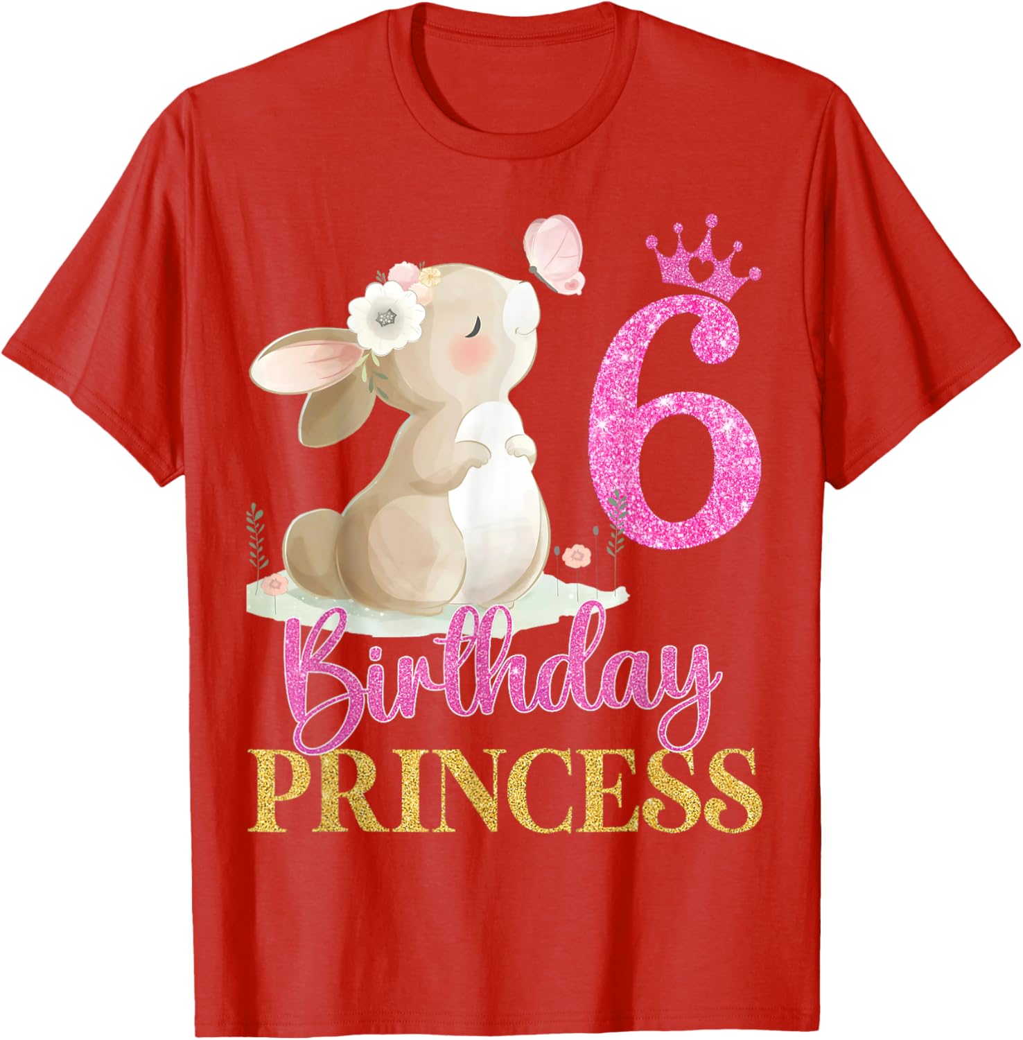 Adorable Rabbit Princess T-Shirt for 6th Birthday Girls - Perfect Gift! - 18