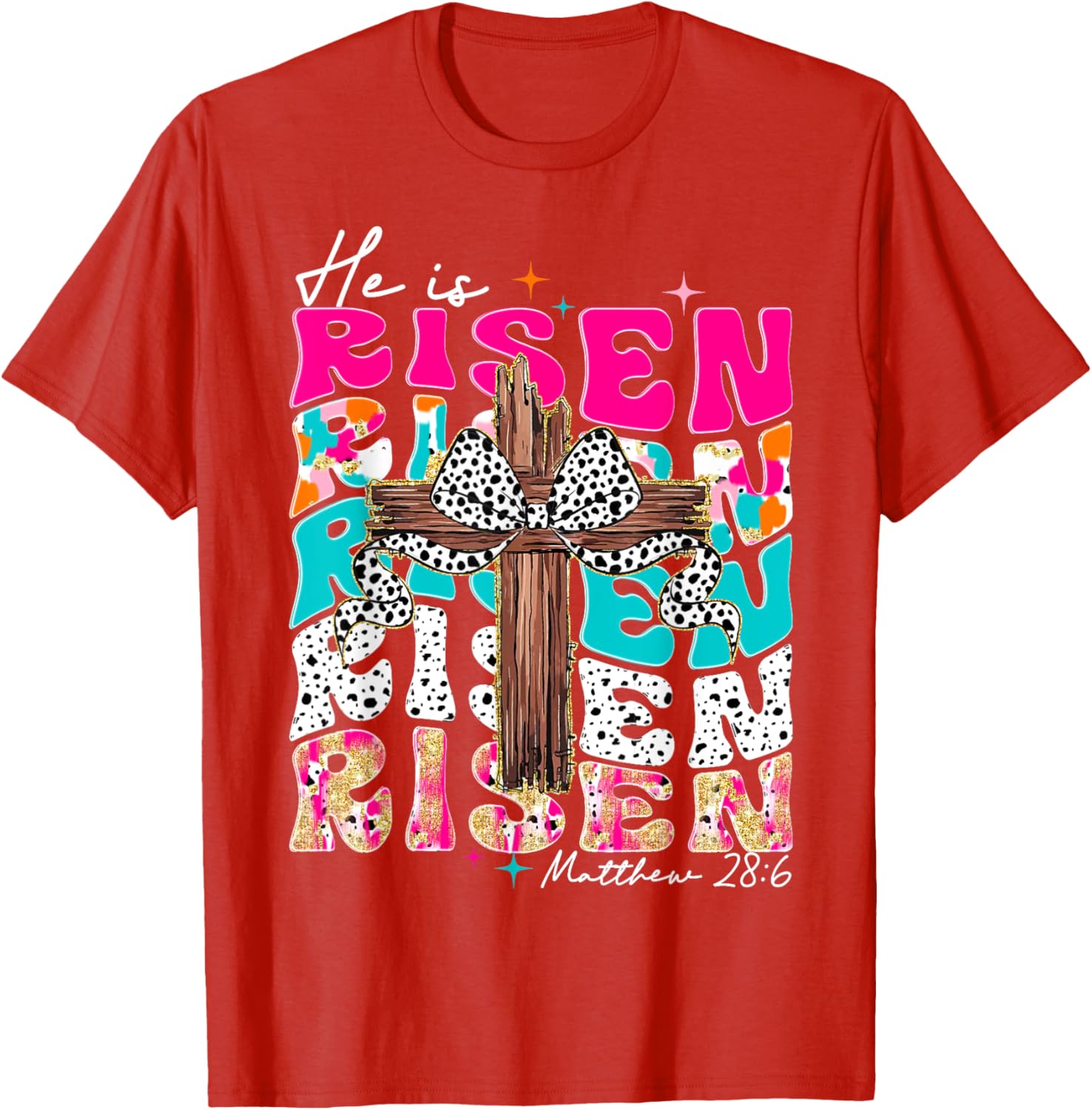 He Is Risen Cross Jesus Easter T-Shirt for Men and Women - Faith Apparel - 10