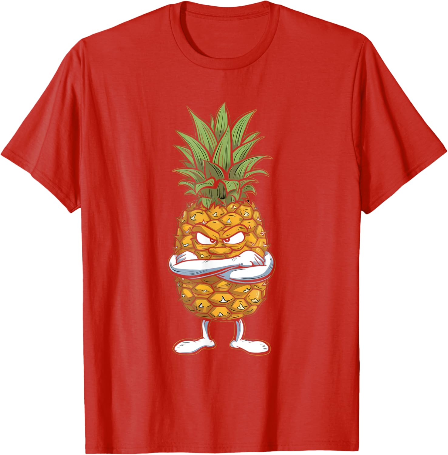 Angry Pineapple T-Shirt Fun Fruit Design for Trendy Casual Wear - 4