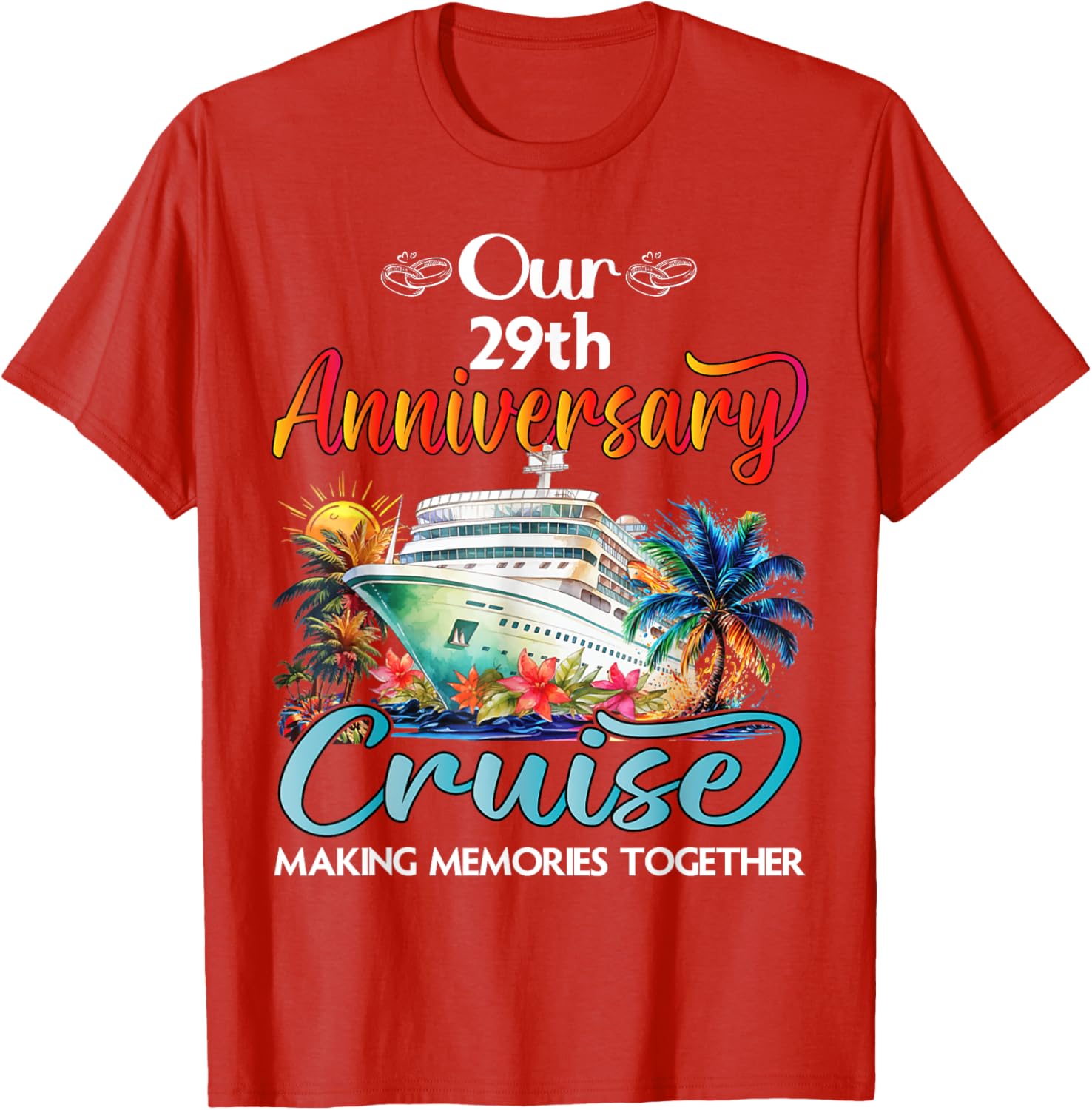 29th Anniversary Cruise T-Shirt for Couples Perfect Gift for Him and Her - 21