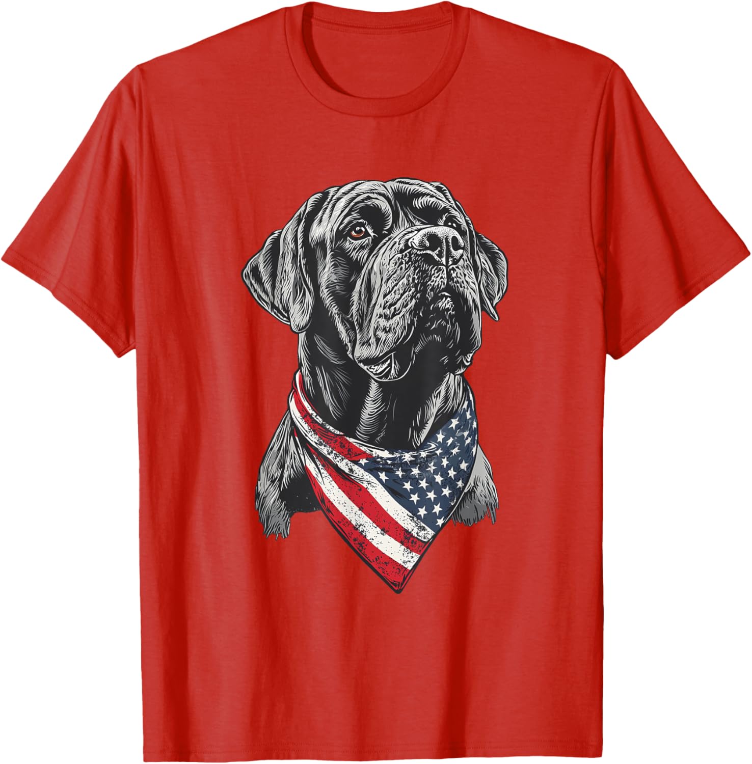 English Mastiff American Flag T-Shirt for Dog Lovers and Patriotism - 2