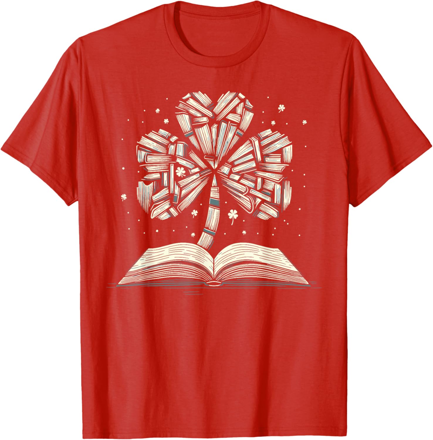 Shamrock Books St Patricks Day Bookworm Librarian T-Shirt for Readers - 5