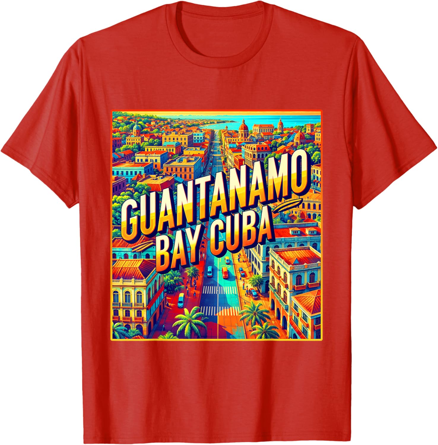 Vintage Retro Guantanamo Bay Cuba T-Shirt for Family Trips - 29
