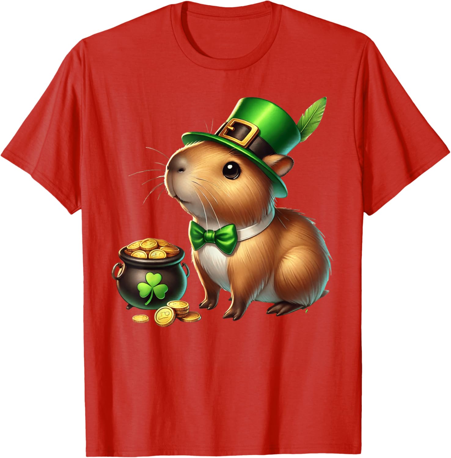 Adorable Guinea Pig Leprechaun St Patrick's Day Kids T-Shirt - 12