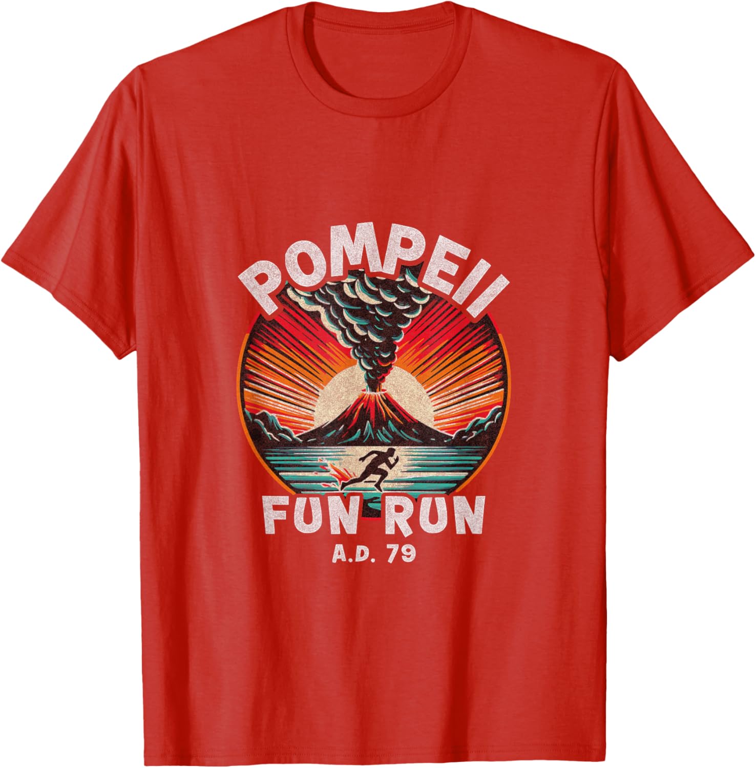 Pompeii Fun Run T-Shirt for Volcanology Lovers and History Buffs - 6