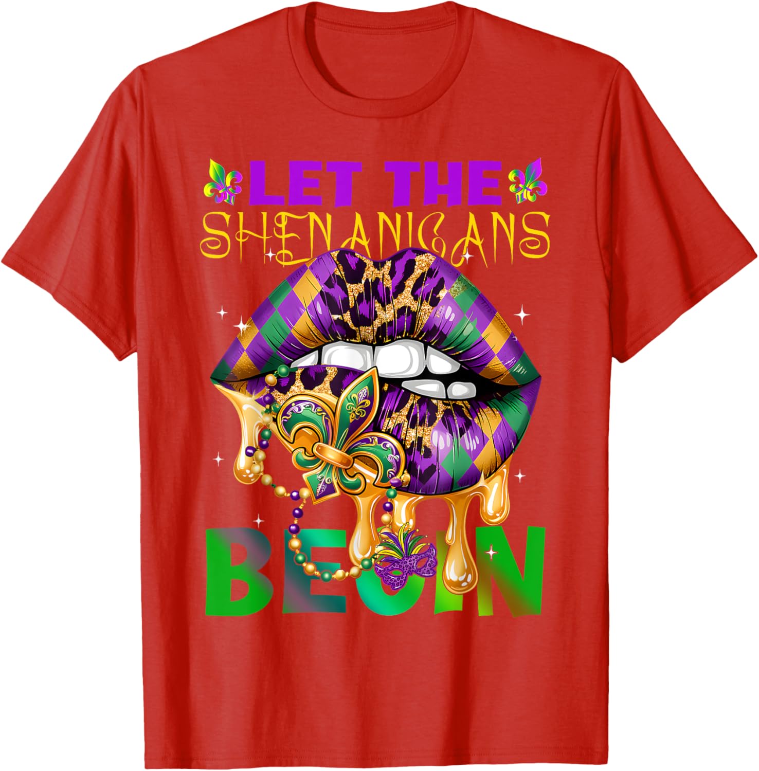 Let The Shenanigans Begin Mardi Gras T-Shirt for Kids and Adults - 25